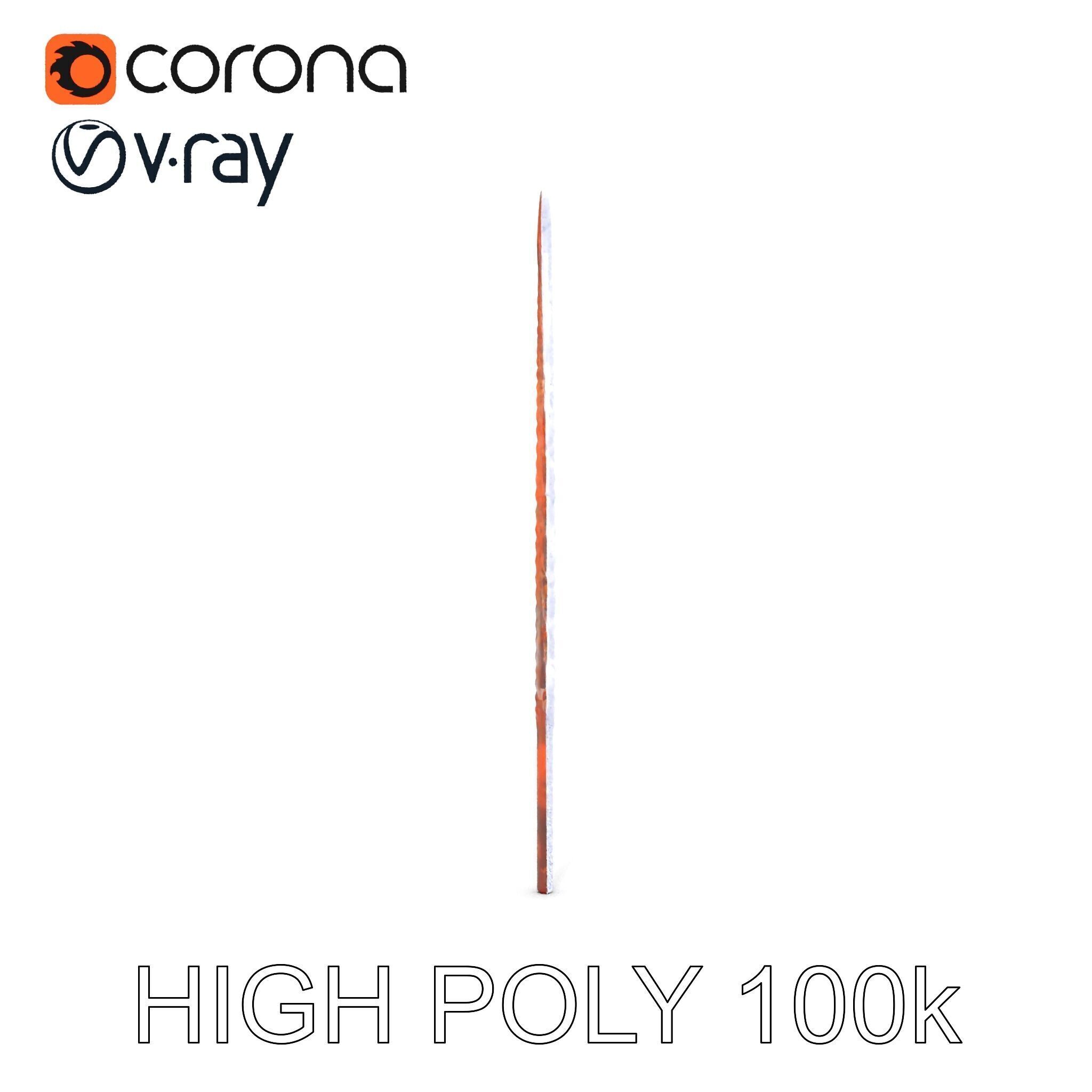 Decorative Metal Fern Leaf Model Pack Low-poly 3D model_36