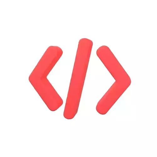 Coding Symbol v1 004 Low-poly 3D model
