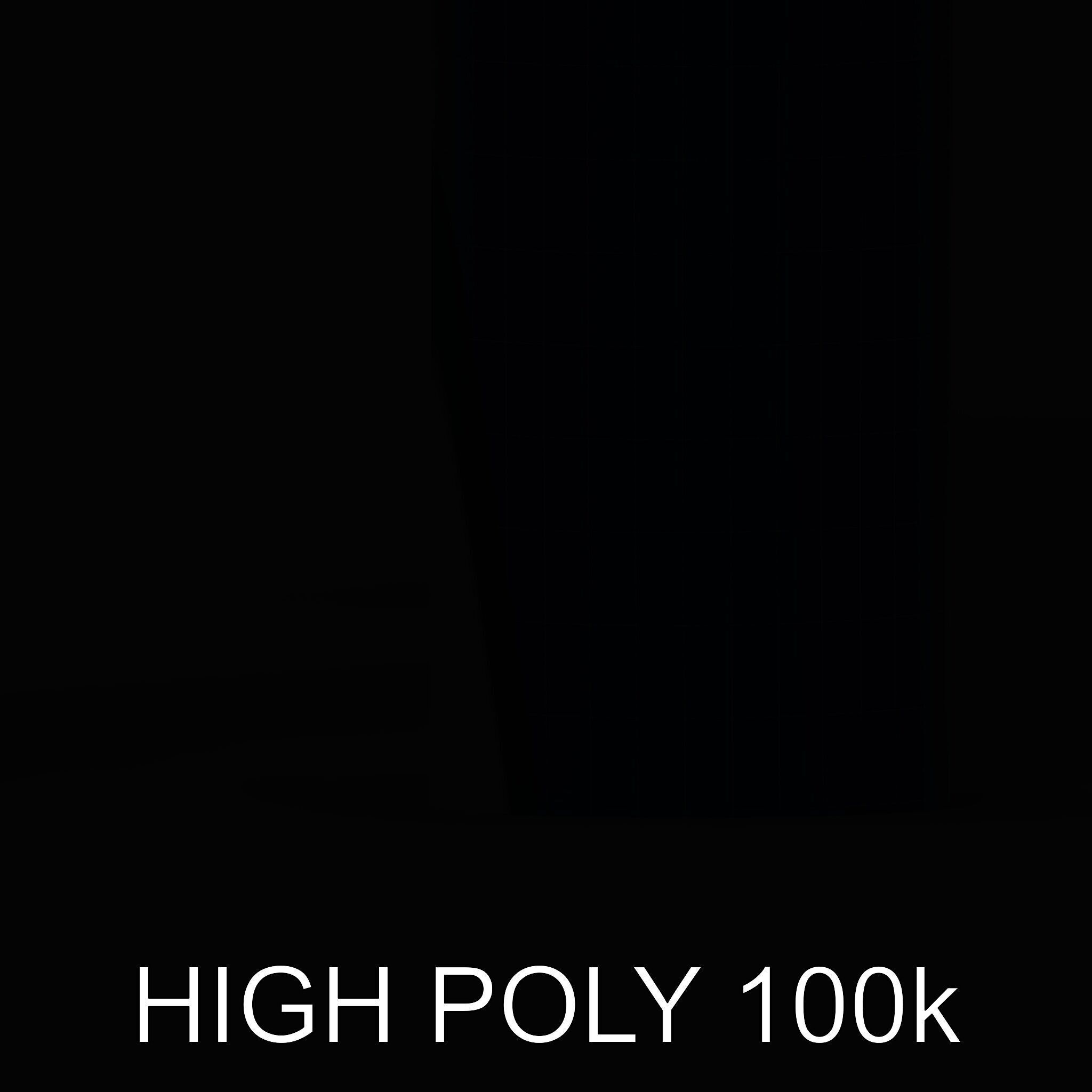 Metallic Insect Sculpture Model Pack Low-poly 3D model_35