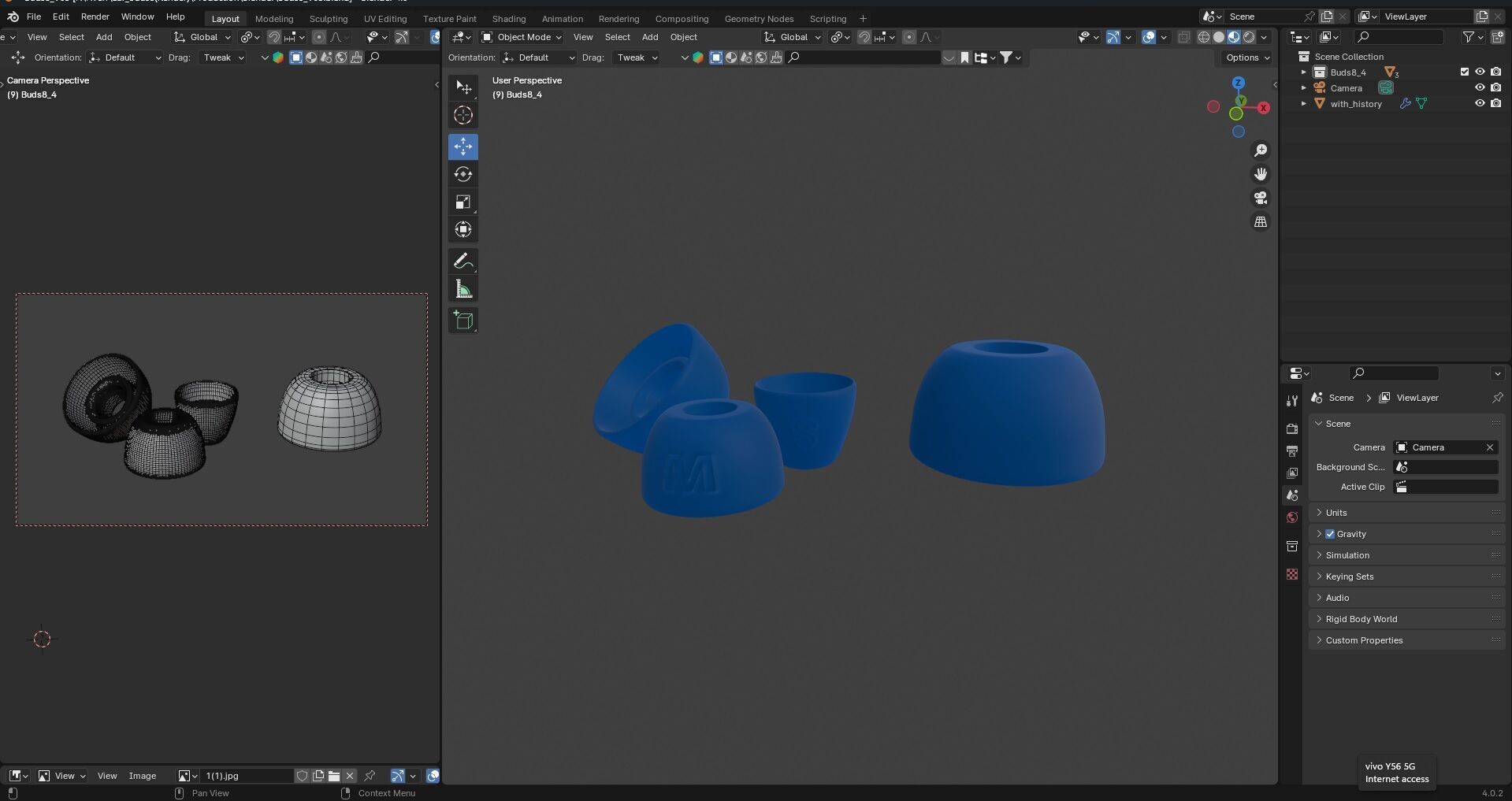 Ear buds8 Low-poly 3D model Low-poly 3D model_6