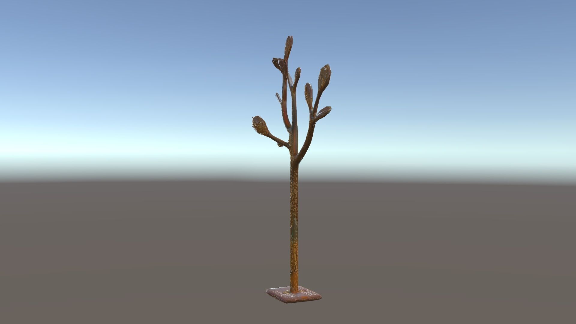Rustic Metal Tree Coat Rack Model Pack Low-poly 3D model_36