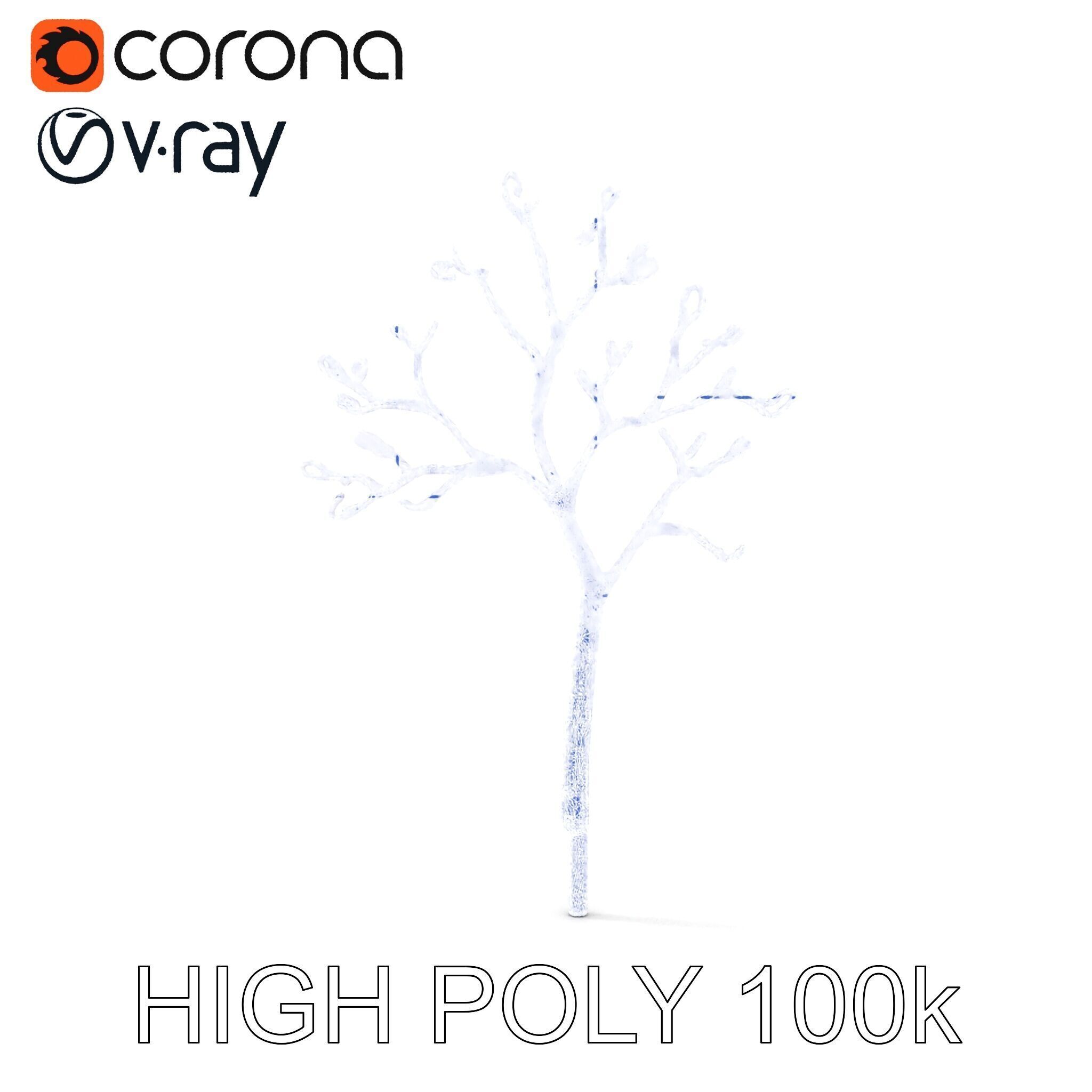 Stylized Tree Branch Model Pack Low-poly 3D model_28