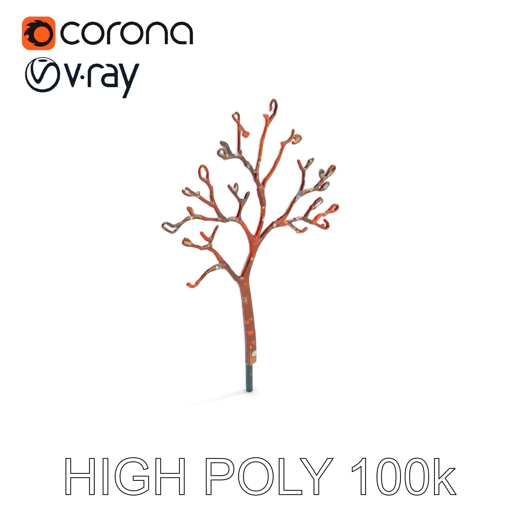 Stylized Tree Branch Model Pack Low-poly 3D model_19