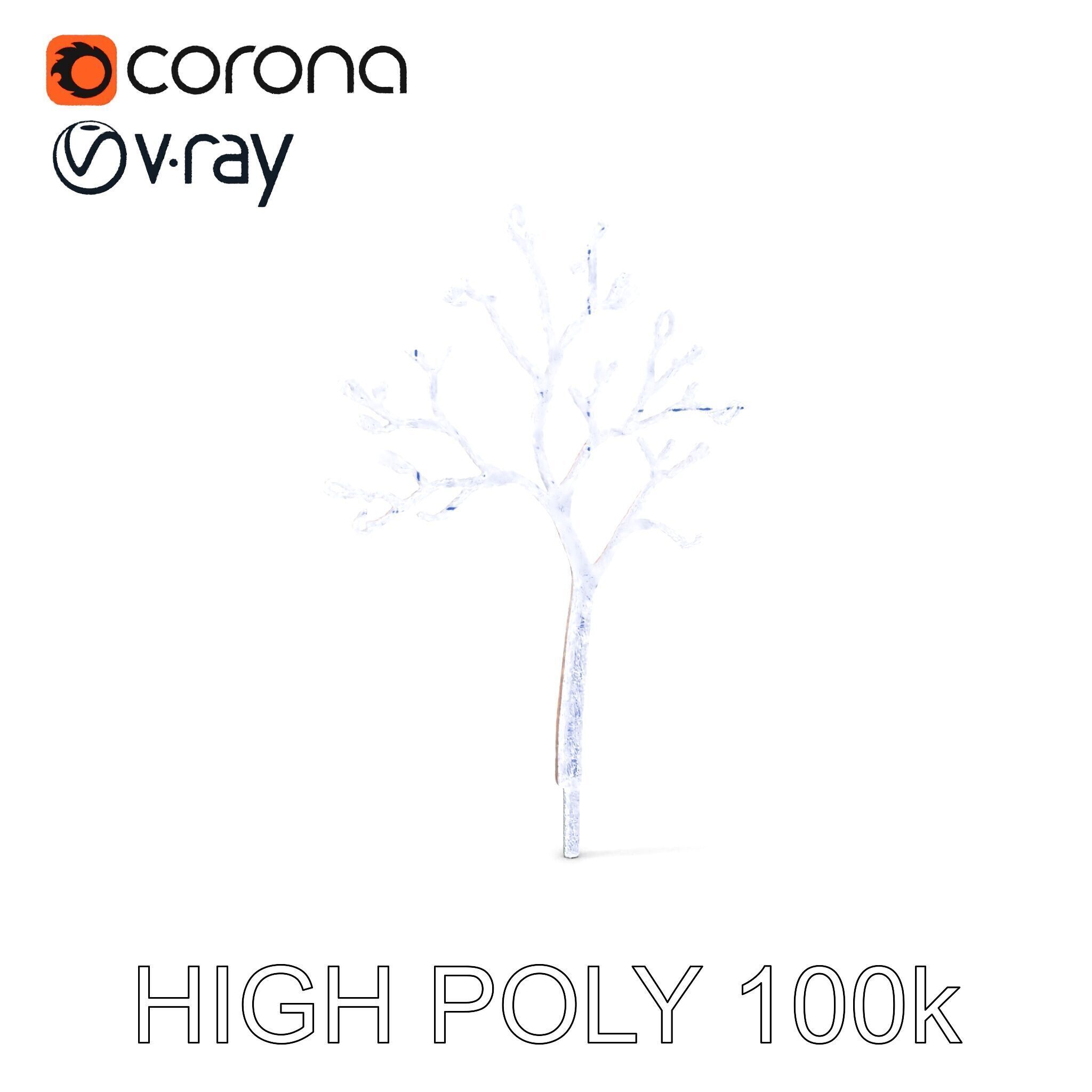 Stylized Tree Branch Model Pack Low-poly 3D model_24