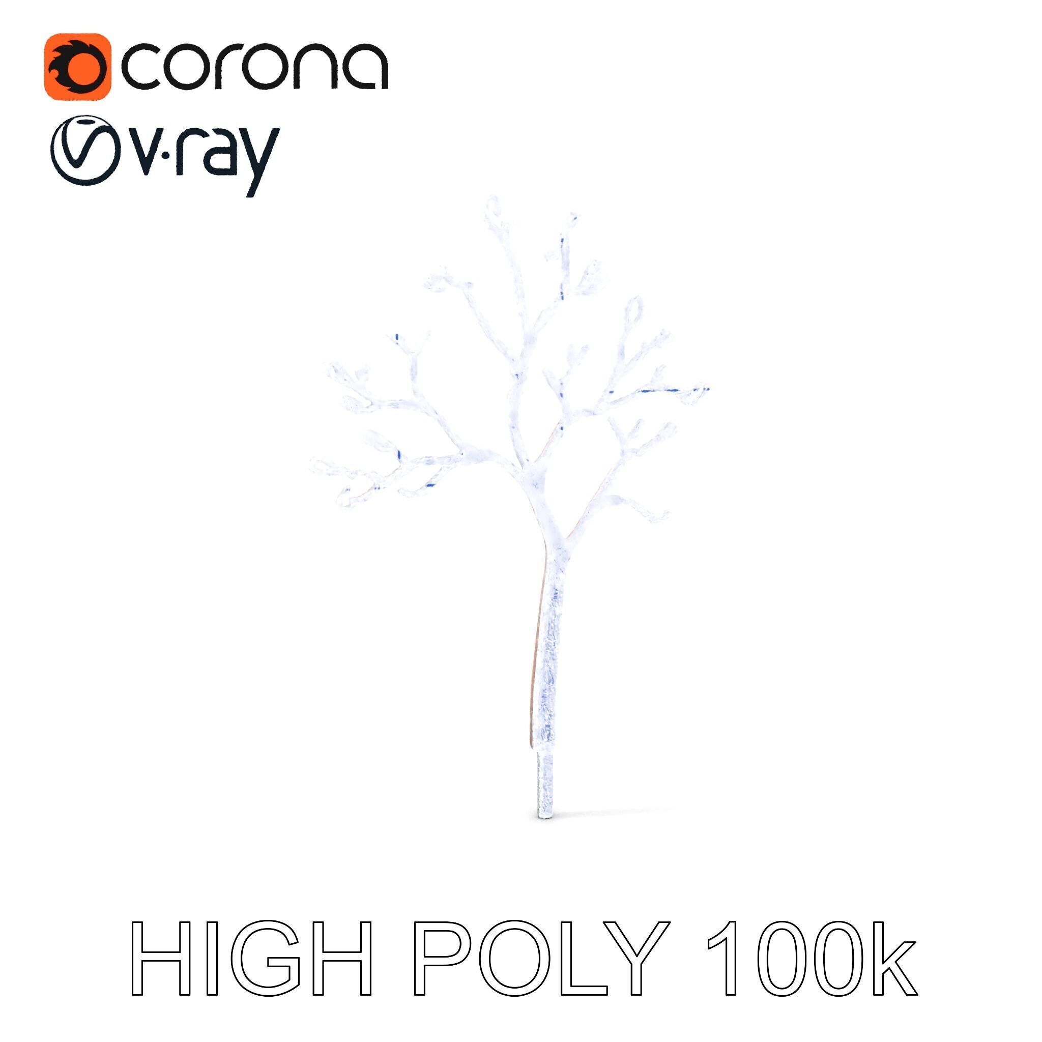 Stylized Tree Branch Model Pack Low-poly 3D model_14