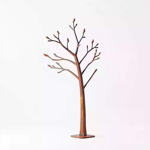 Rustic Metal Tree Sculpture Model Pack