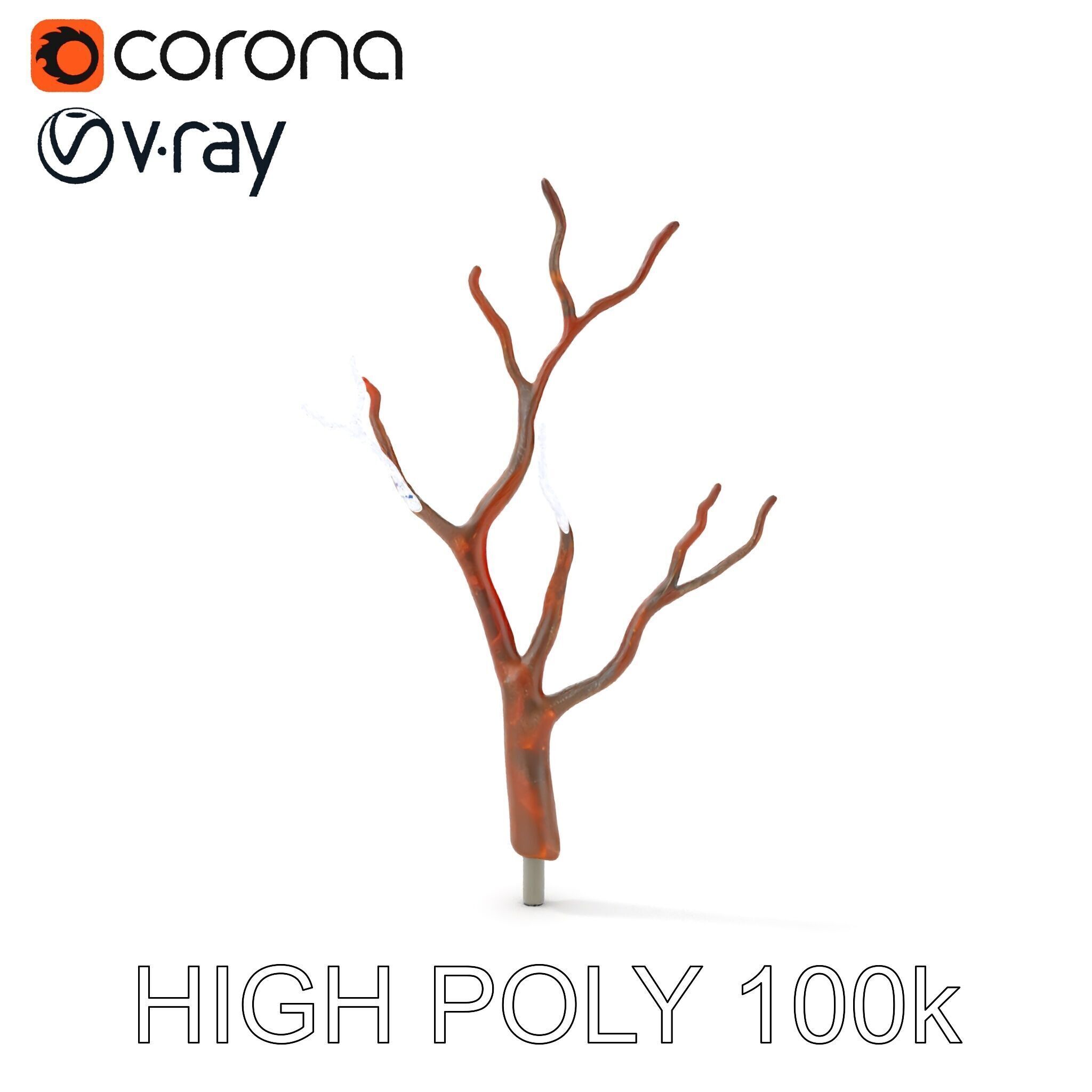 Rustic Tree Branch Model Pack for Natural Environments Low-poly 3D model_20
