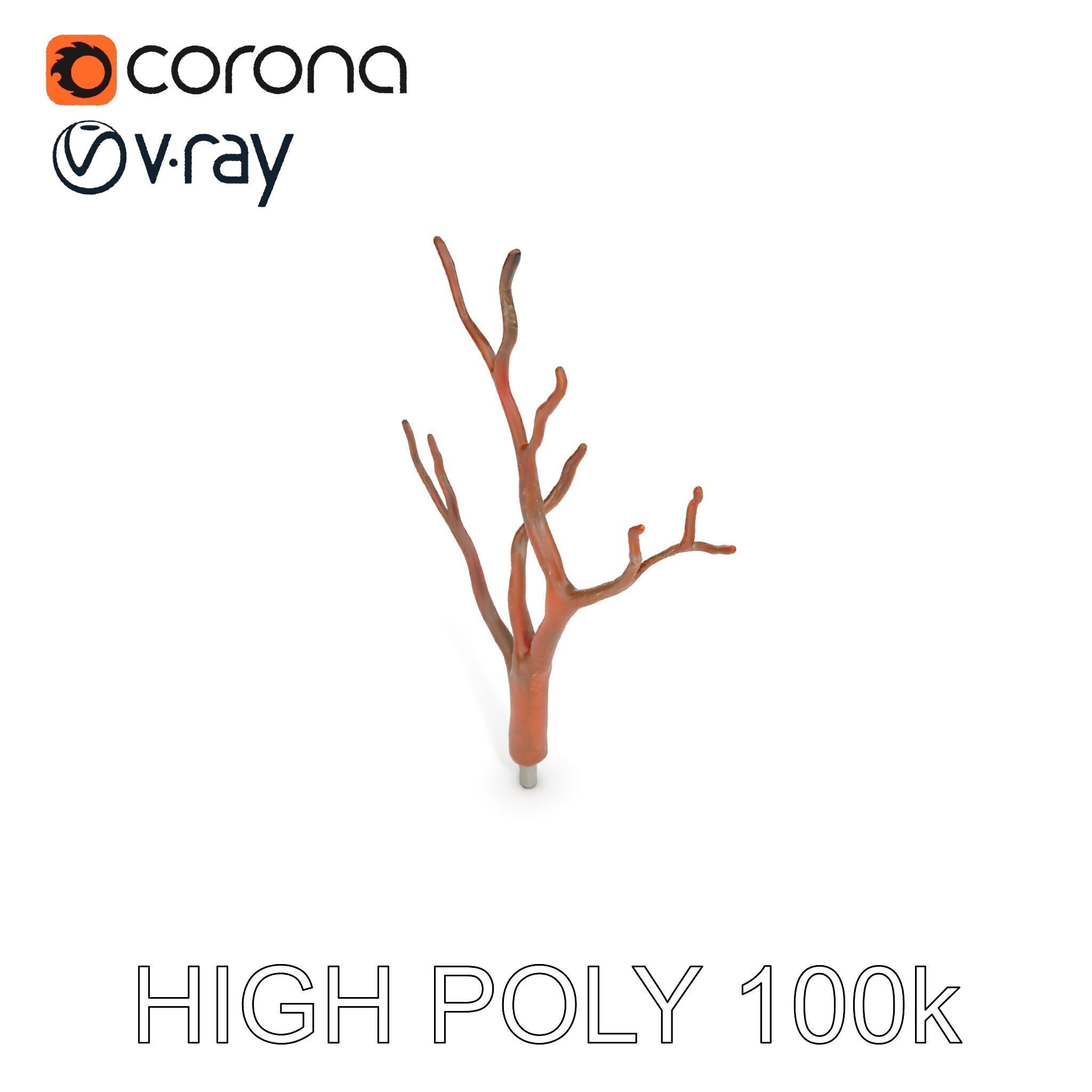 Rustic Tree Branch Model Pack for Natural Environments Low-poly 3D model_13