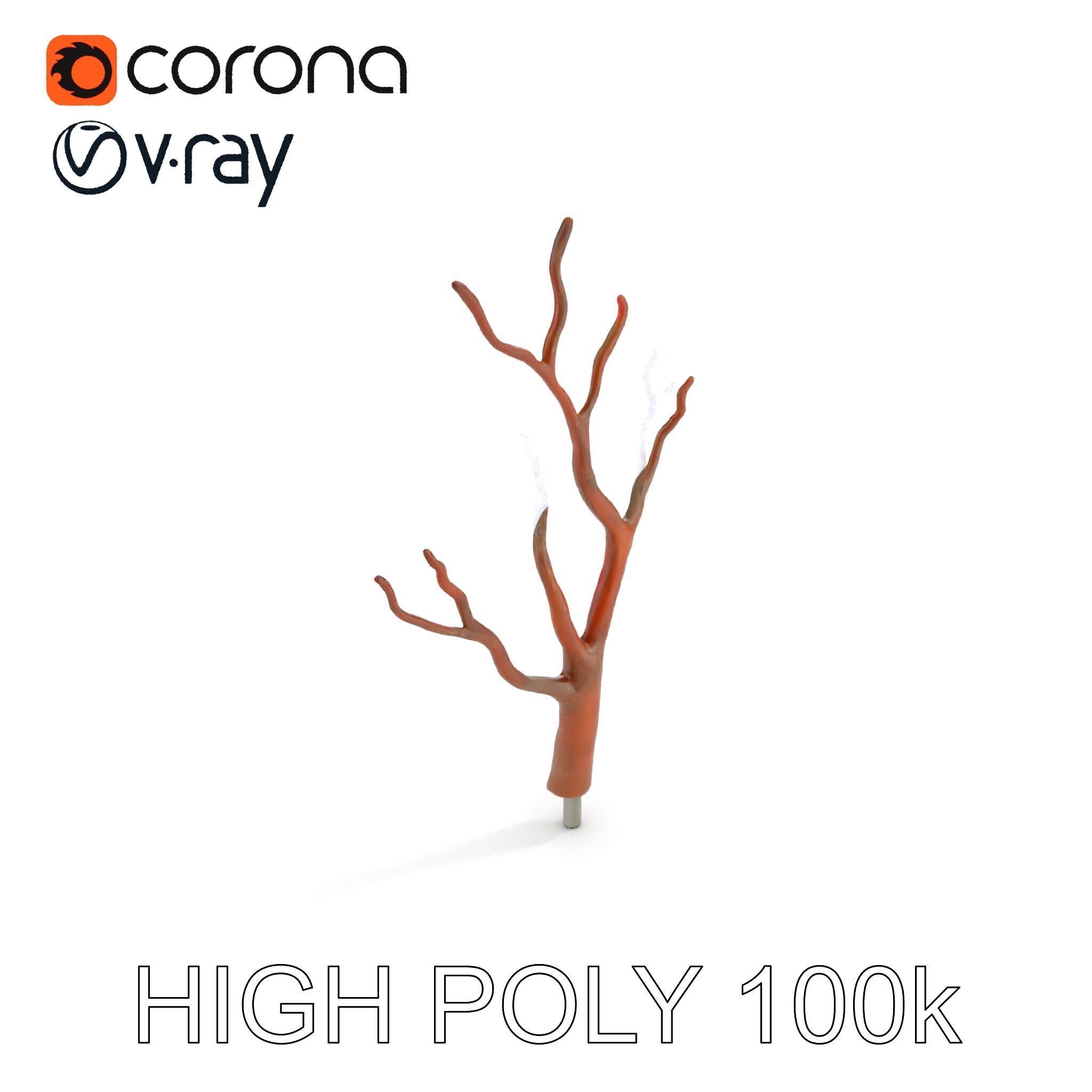 Rustic Tree Branch Model Pack for Natural Environments Low-poly 3D model_9