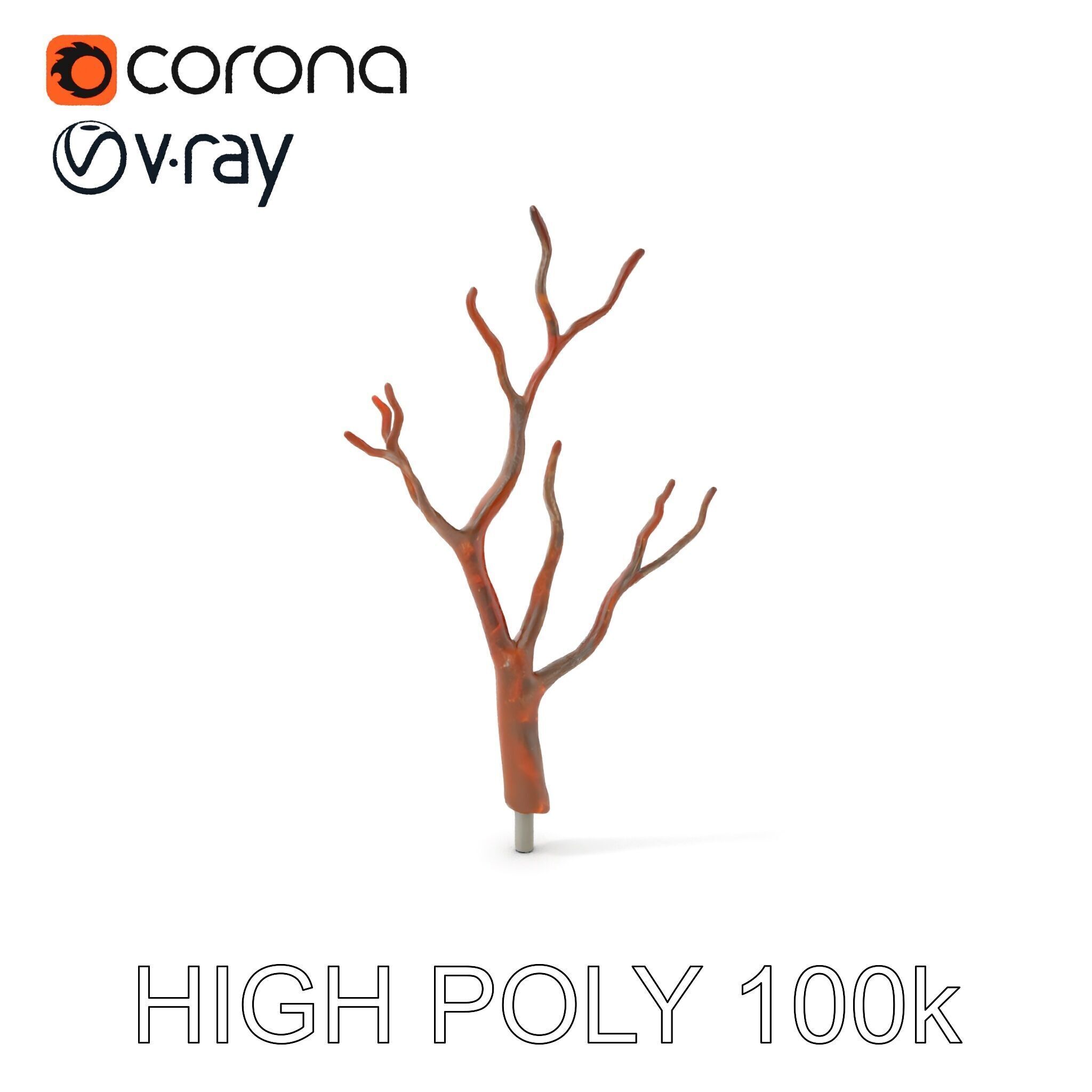 Rustic Tree Branch Model Pack for Natural Environments Low-poly 3D model_8