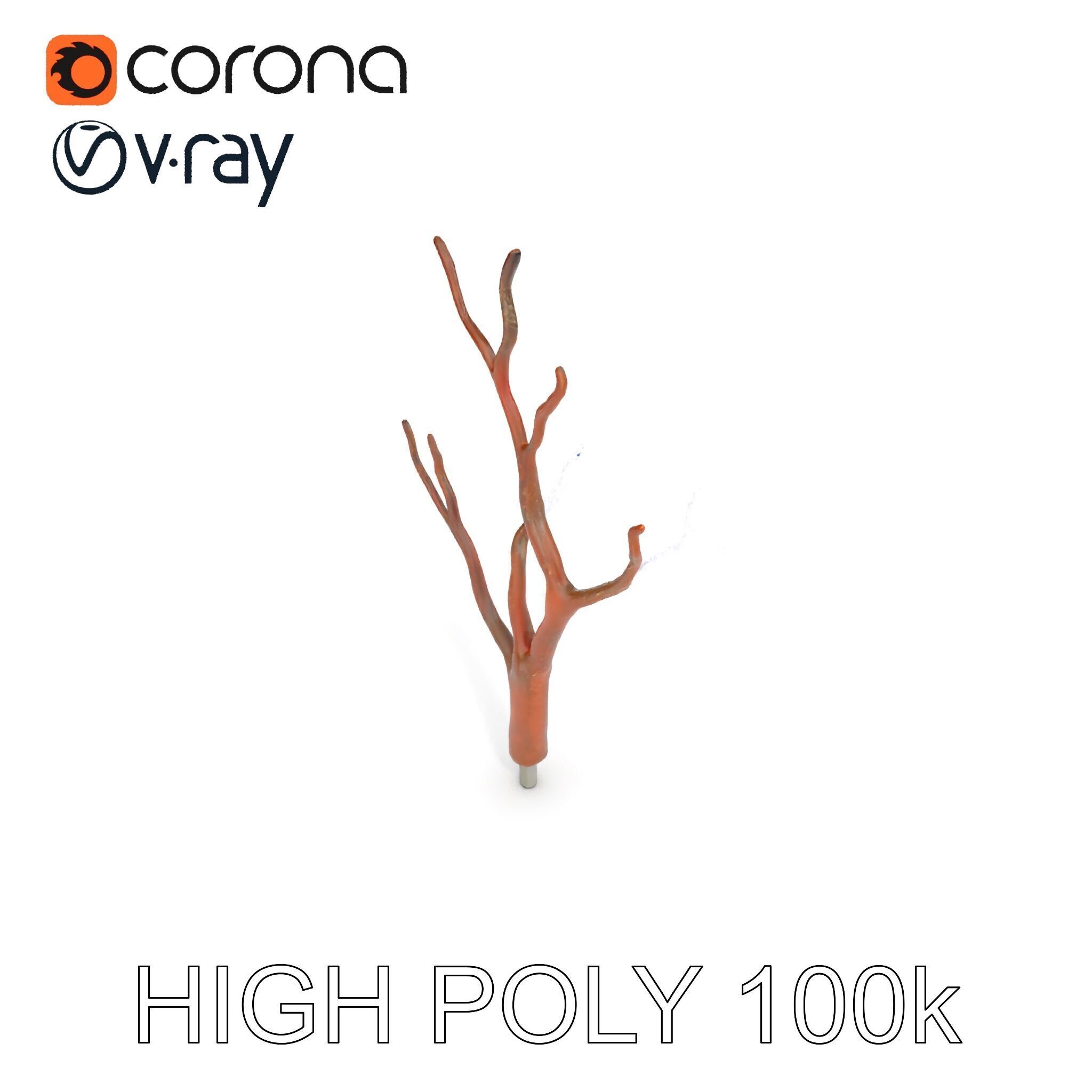 Rustic Tree Branch Model Pack for Natural Environments Low-poly 3D model_25