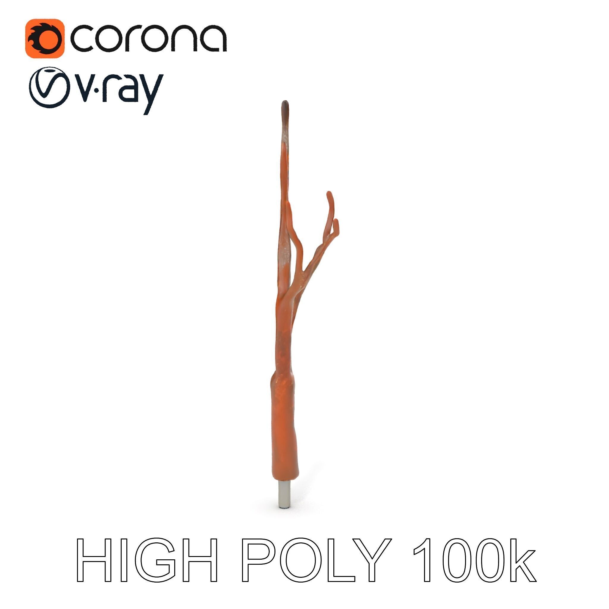 Rustic Tree Branch Model Pack for Natural Environments Low-poly 3D model_26