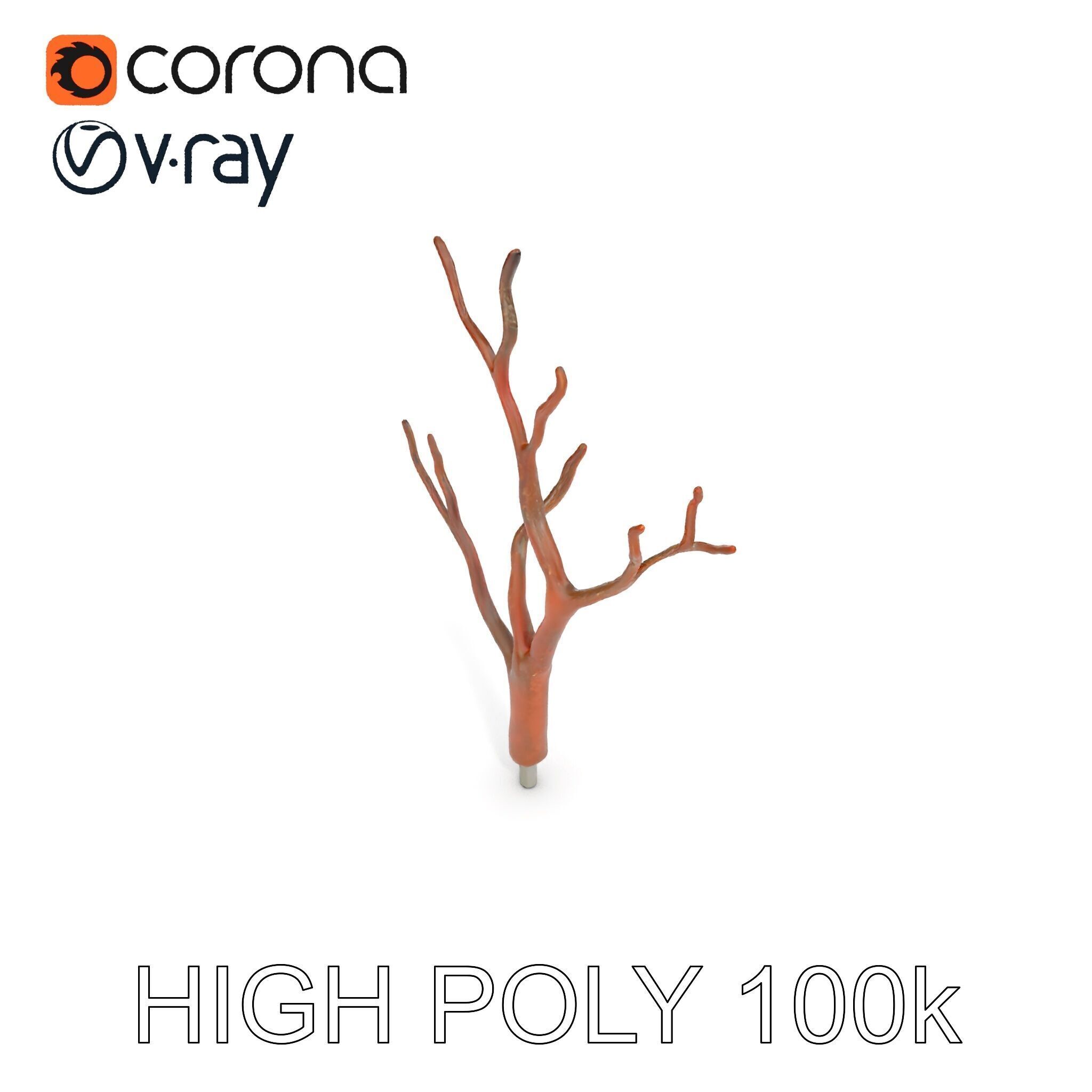 Rustic Tree Branch Model Pack for Natural Environments Low-poly 3D model_12