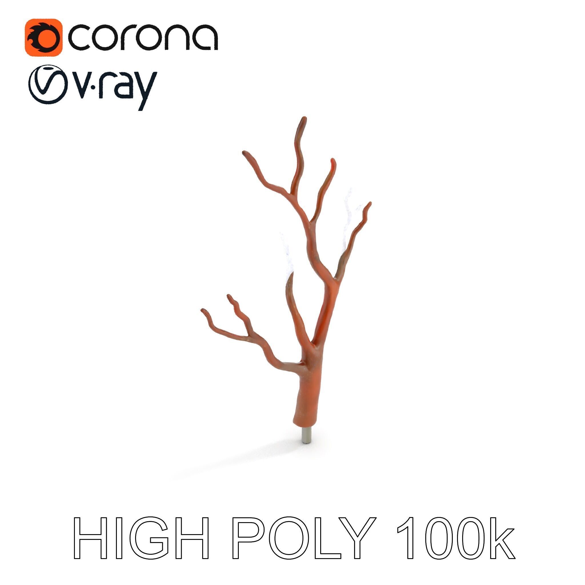 Rustic Tree Branch Model Pack for Natural Environments Low-poly 3D model_27