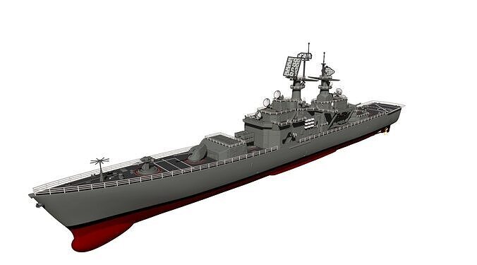 USS California CGN 36 3D print model