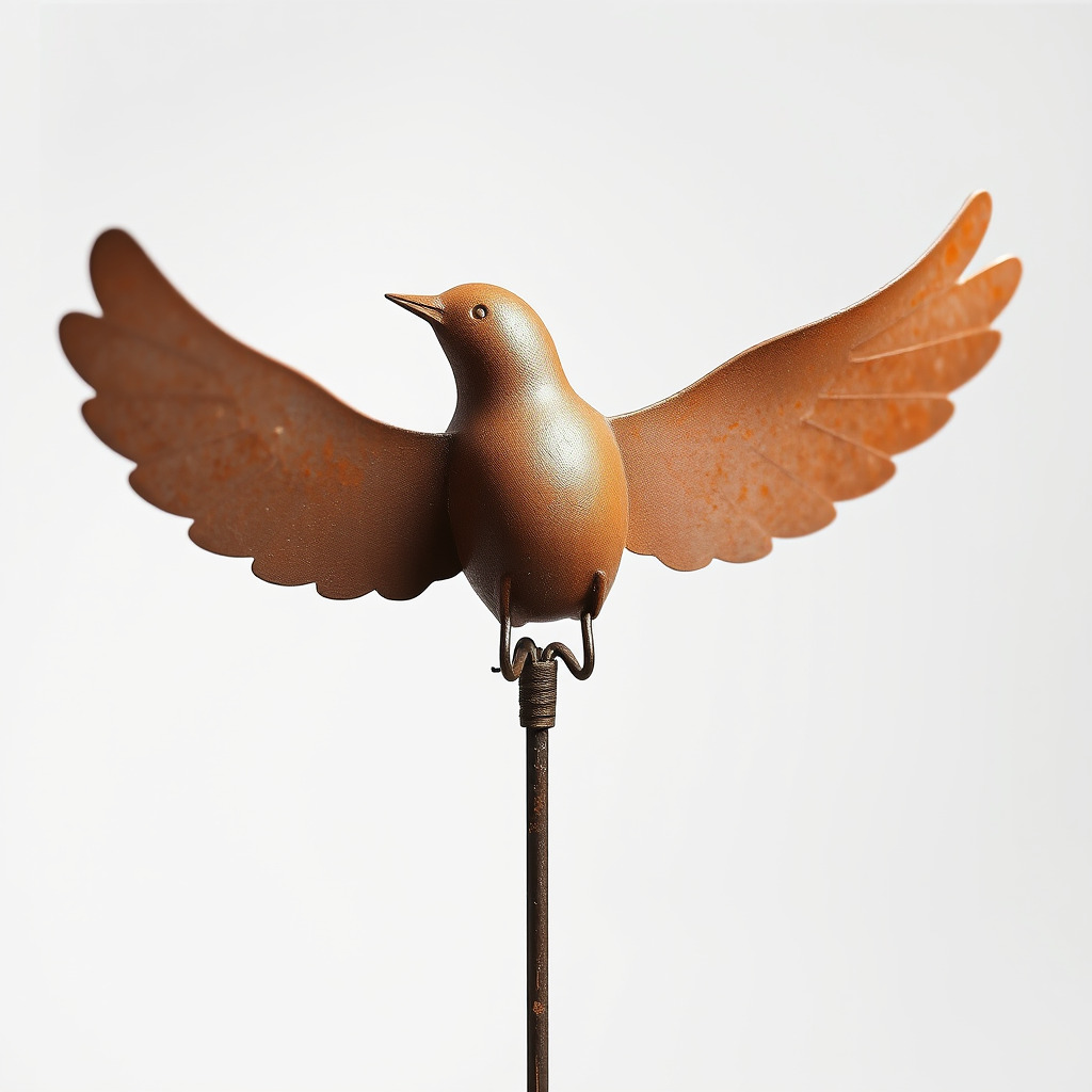 Metallic Bird Sculpture Model Pack Low-poly 3D model_3