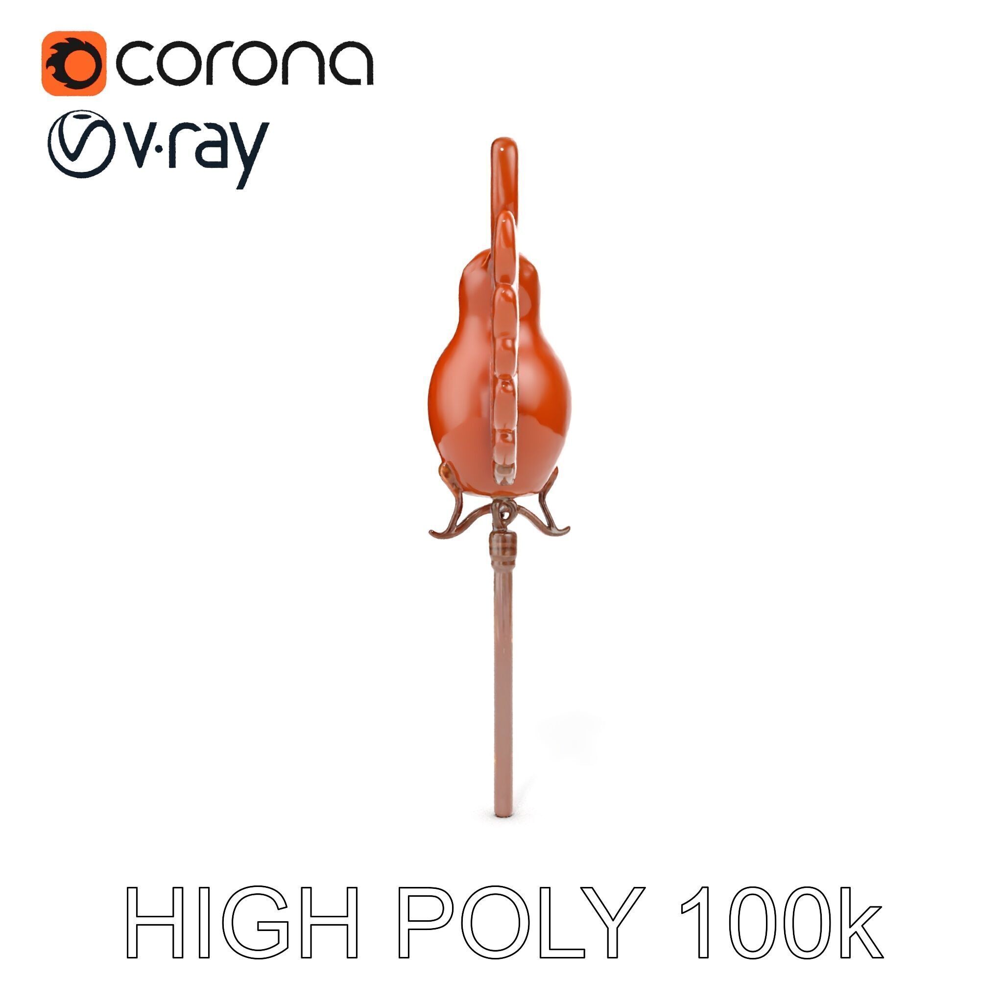 Metallic Bird Sculpture Model Pack Low-poly 3D model_18