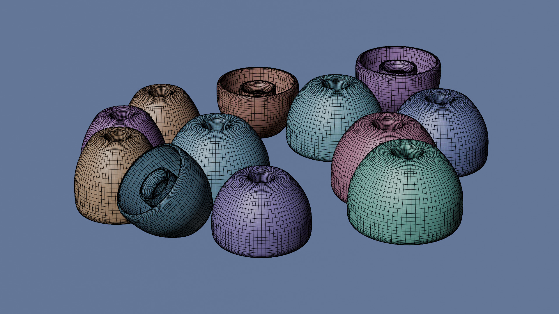 Low poly Mega Ear buds pack 3D model Low-poly 3D model_63