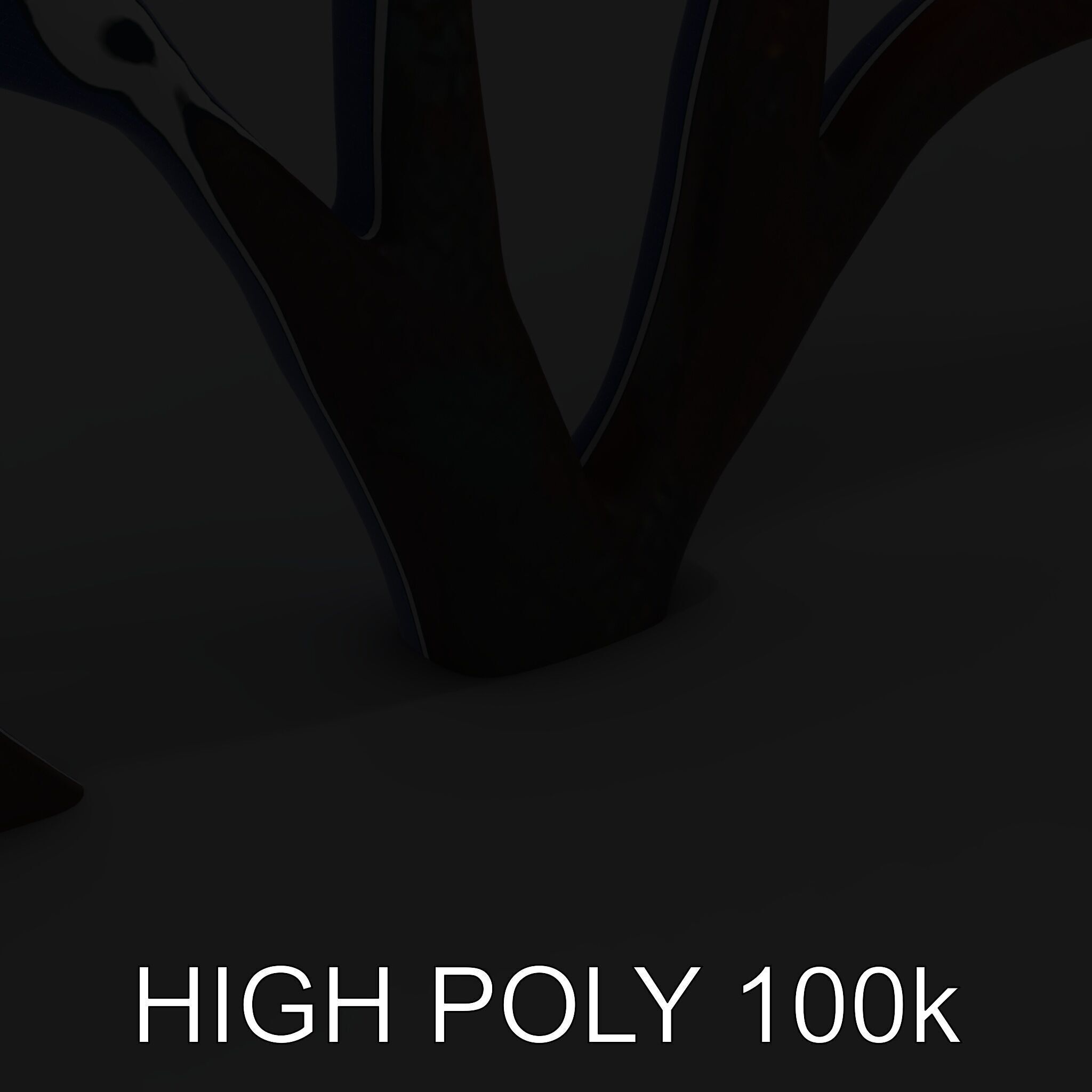 Decorative Metal Tree Sculpture Model Pack Low-poly 3D model_26