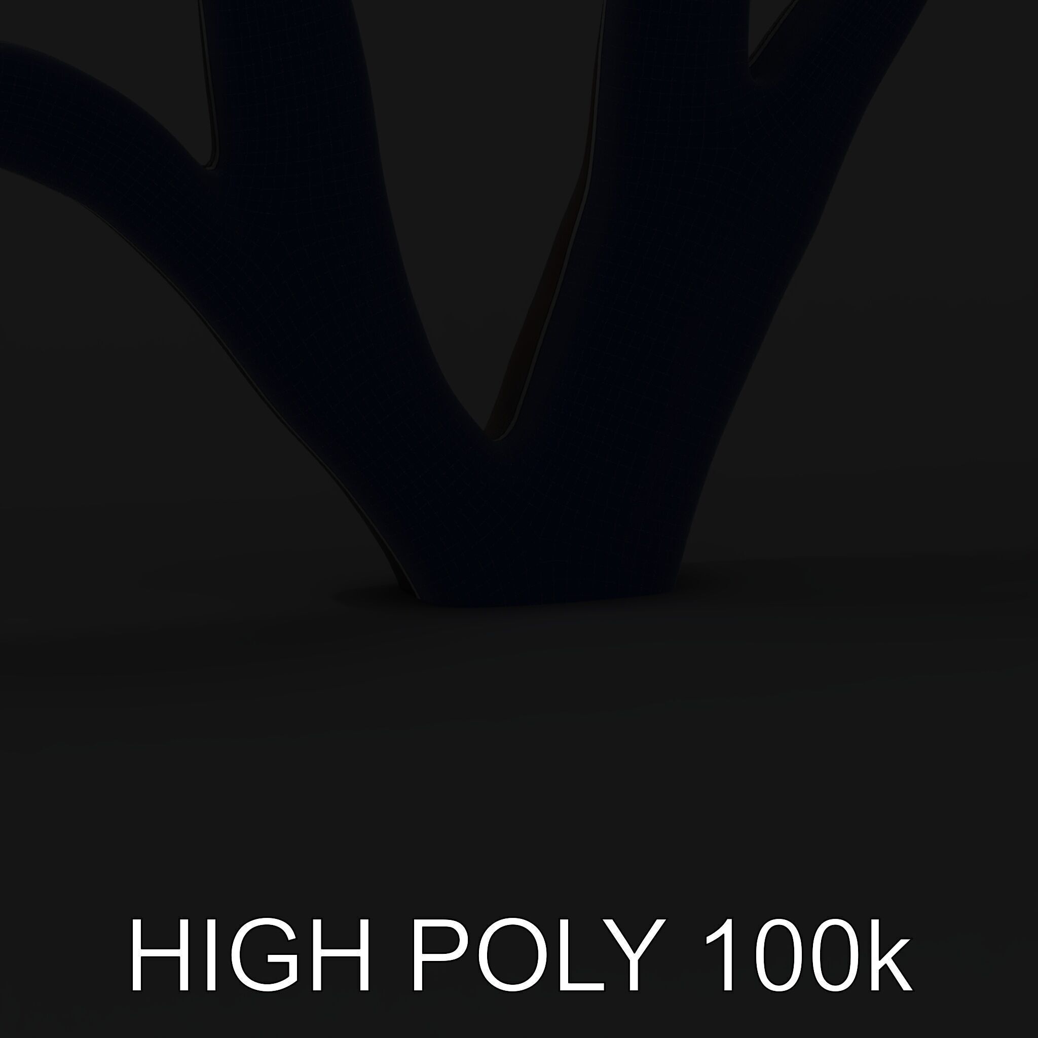 Decorative Metal Tree Sculpture Model Pack Low-poly 3D model_5