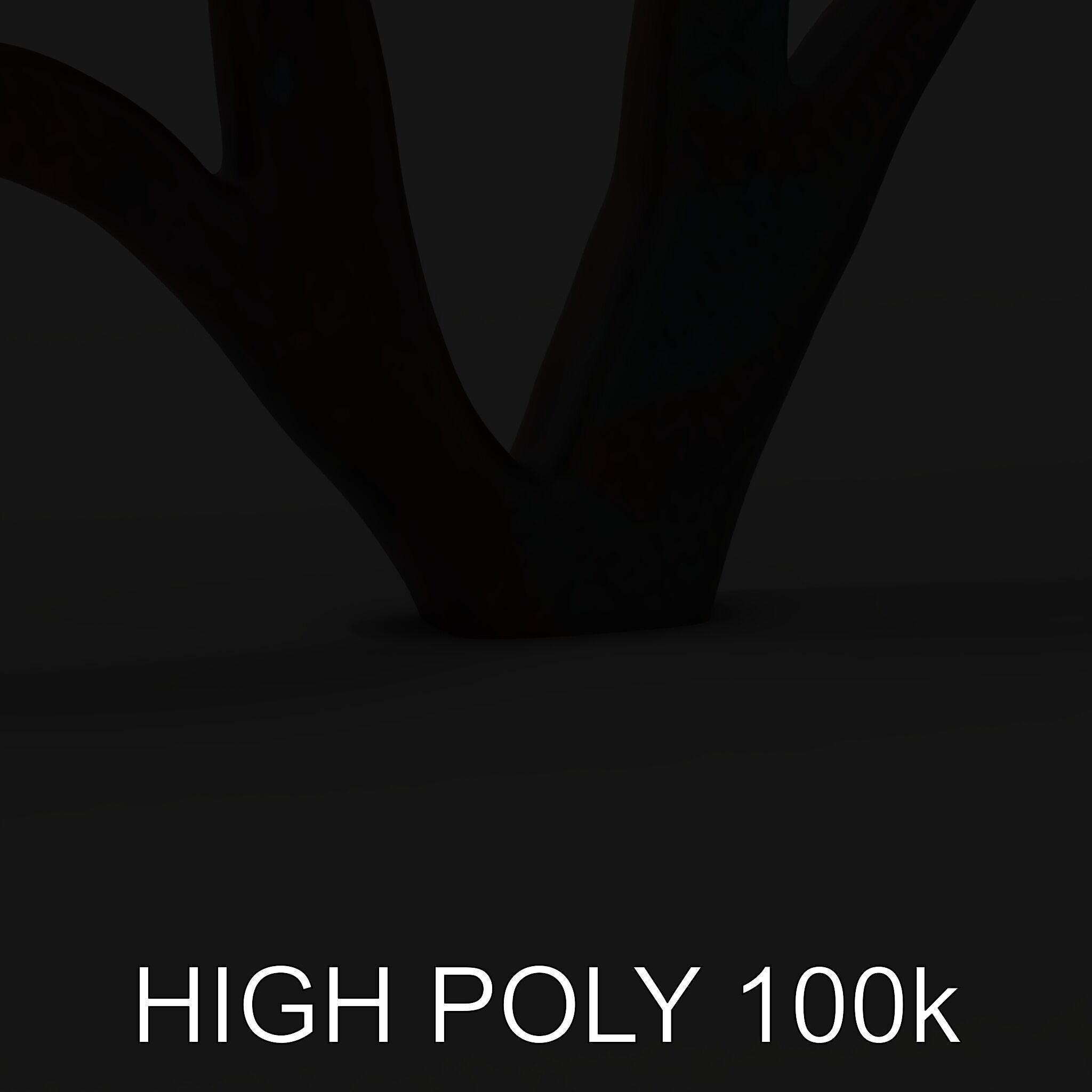 Decorative Metal Tree Sculpture Model Pack Low-poly 3D model_4