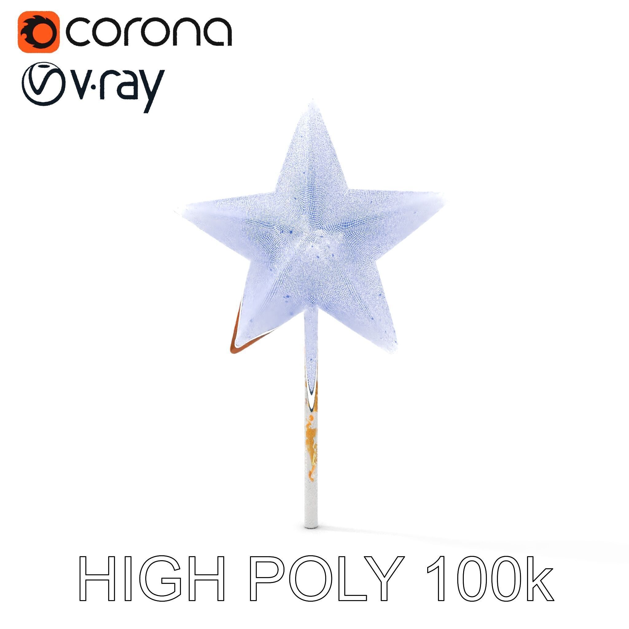 Rustic Star Ornament Model Pack Low-poly 3D model_33