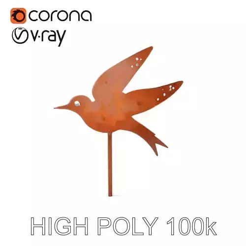 Bird Silhouette Garden Decor Model Pack