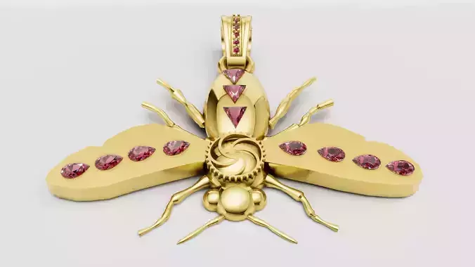 mosquito gold pendant  3D print model