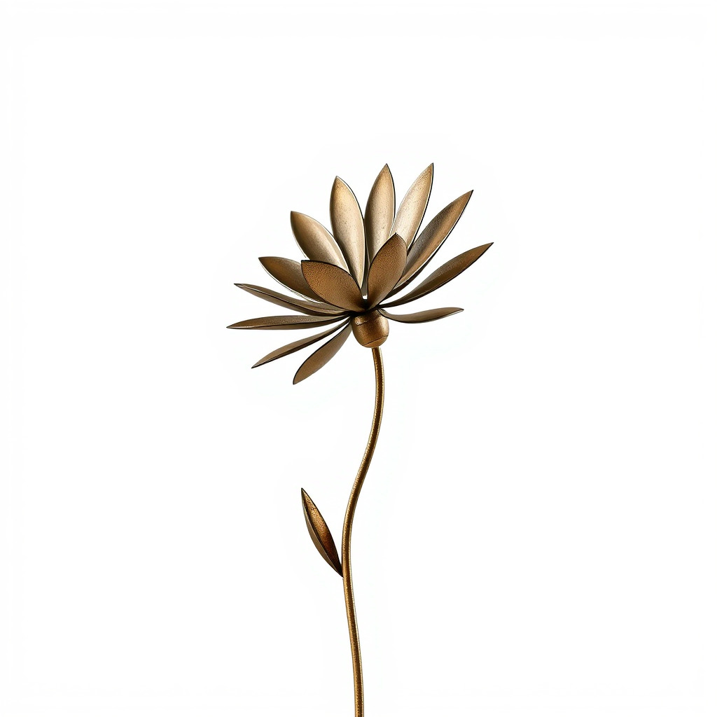 Elegant Metal Flower Model Pack for D Rendering Low-poly 3D model_3