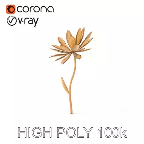 Elegant Metal Flower Model Pack for D Rendering