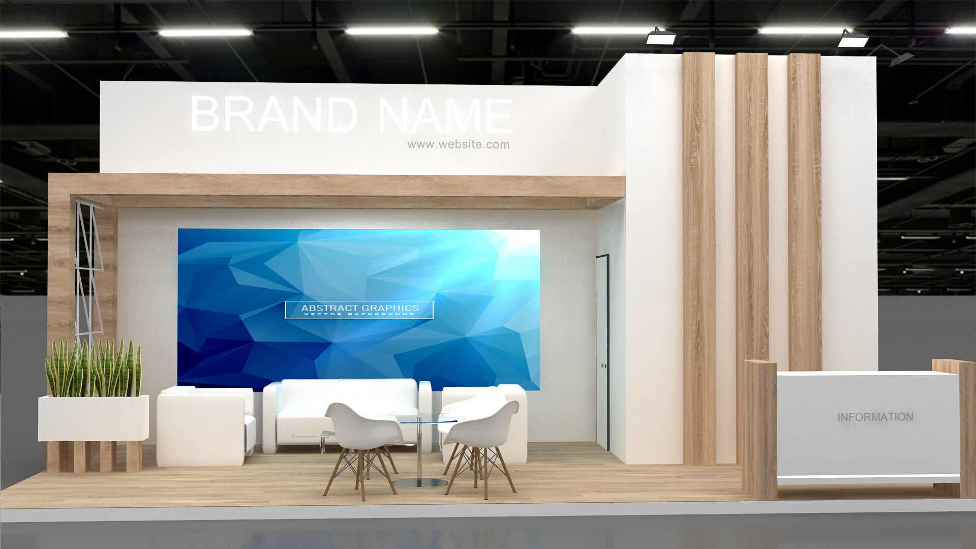 3d stand booth 3D model_3