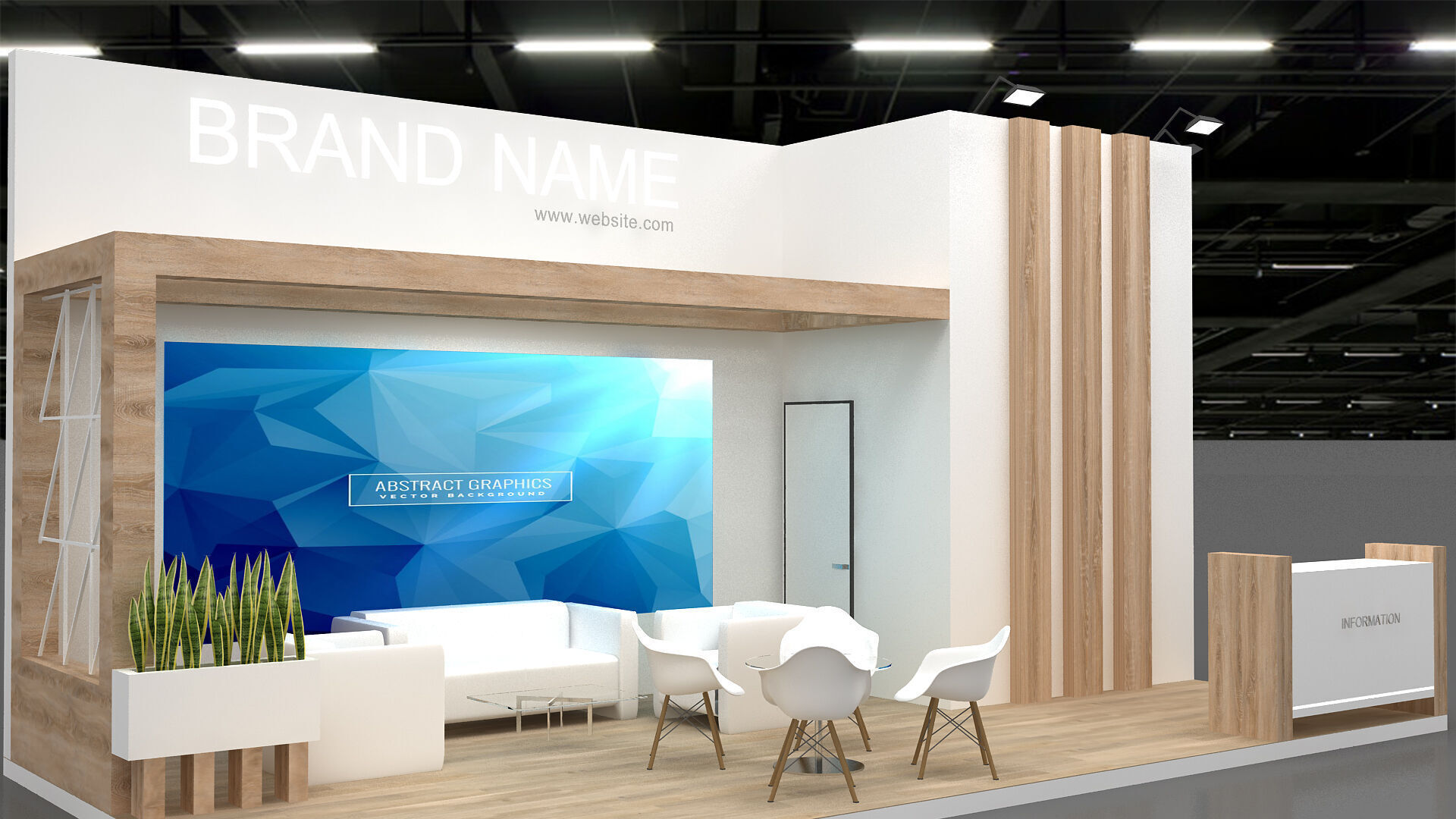 3d stand booth 3D model_2