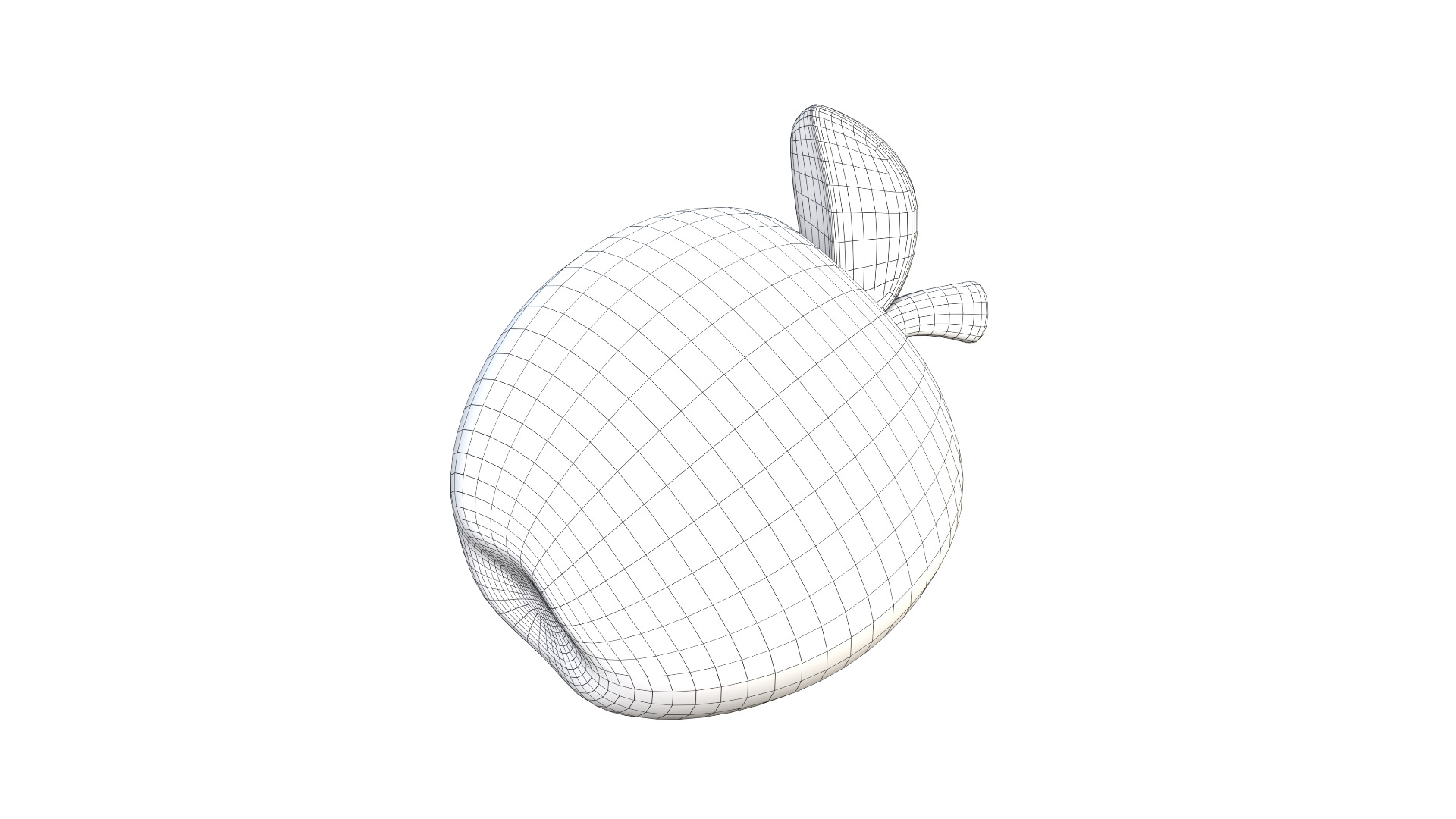 Apple Cartoon Low-poly 3D model_6