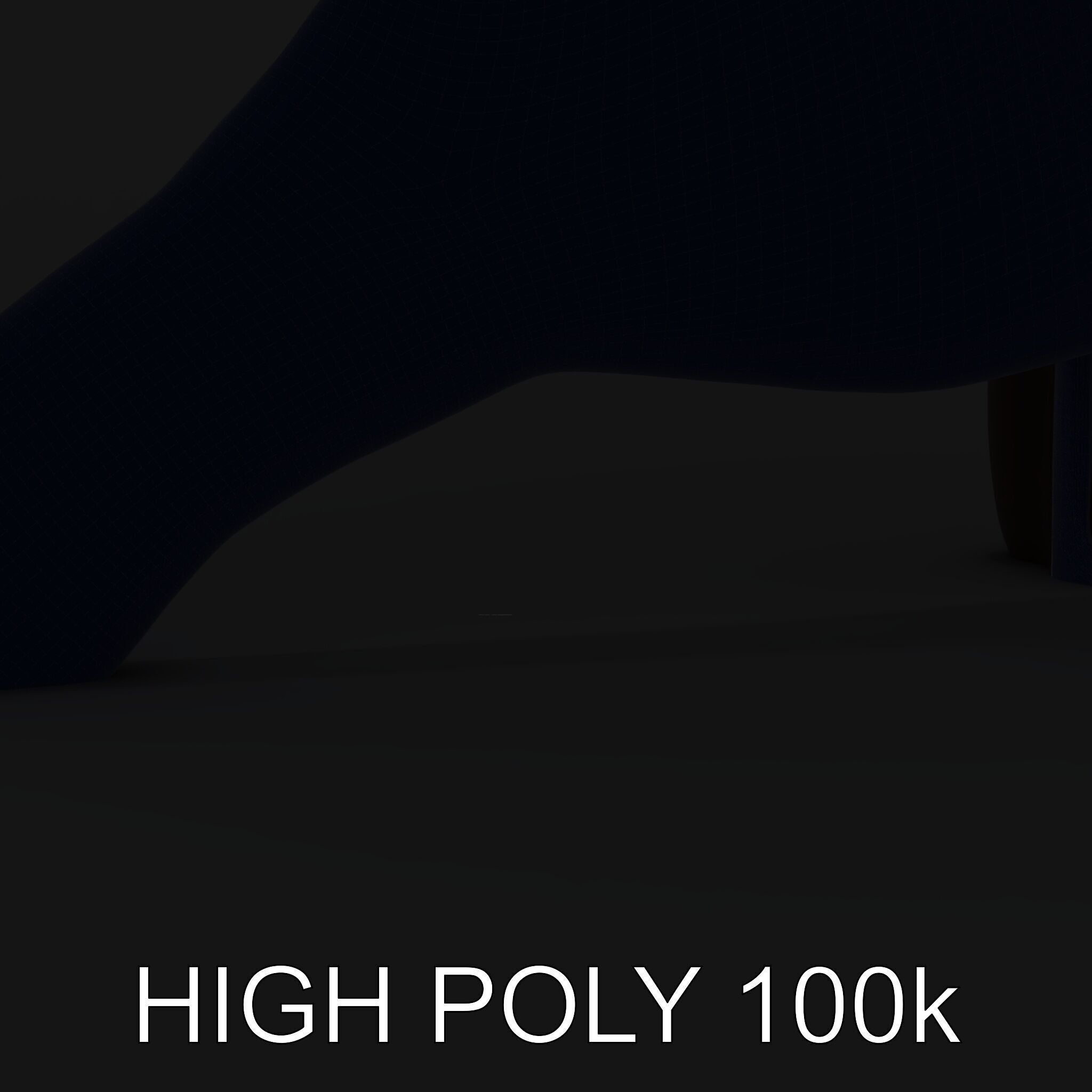 Metal Bird Sculpture Model Pack Low-poly 3D model_5