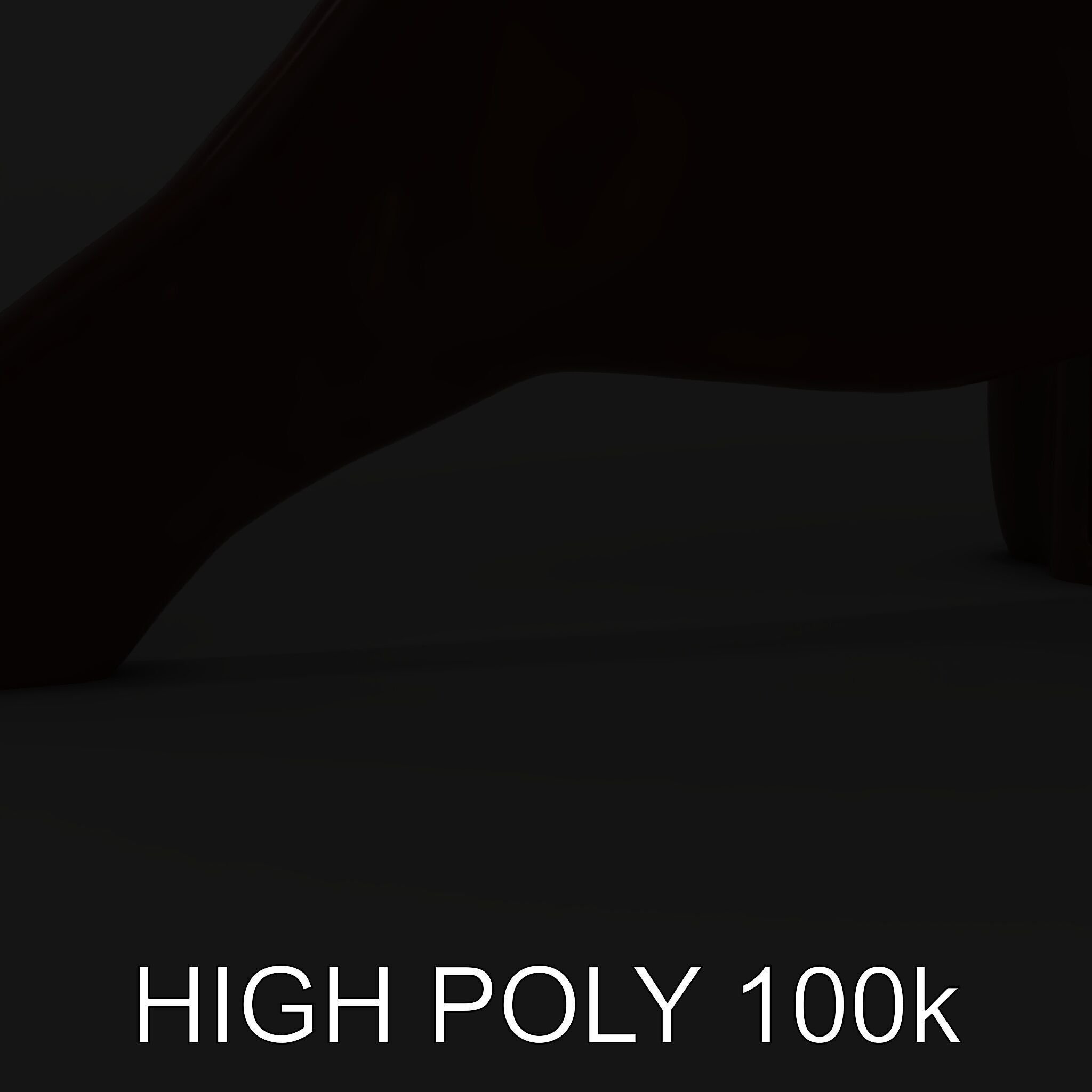 Metal Bird Sculpture Model Pack Low-poly 3D model_4