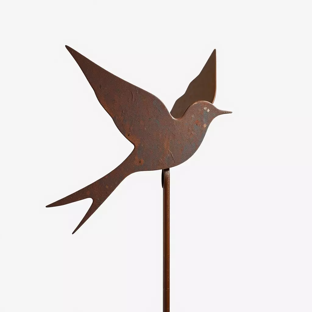 Metal Bird Sculpture Model Pack Low-poly 3D model_0