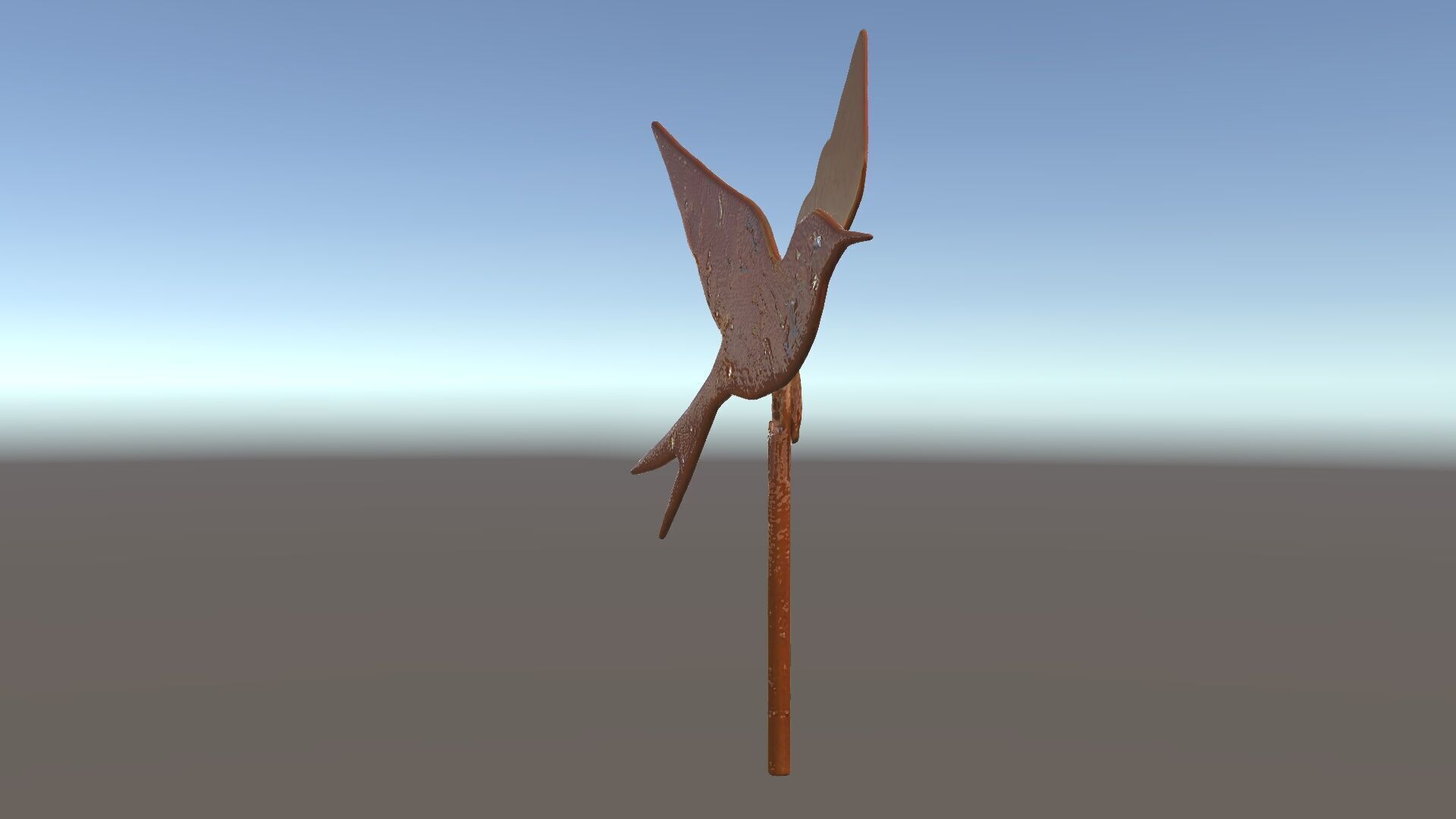 Metal Bird Sculpture Model Pack Low-poly 3D model_3