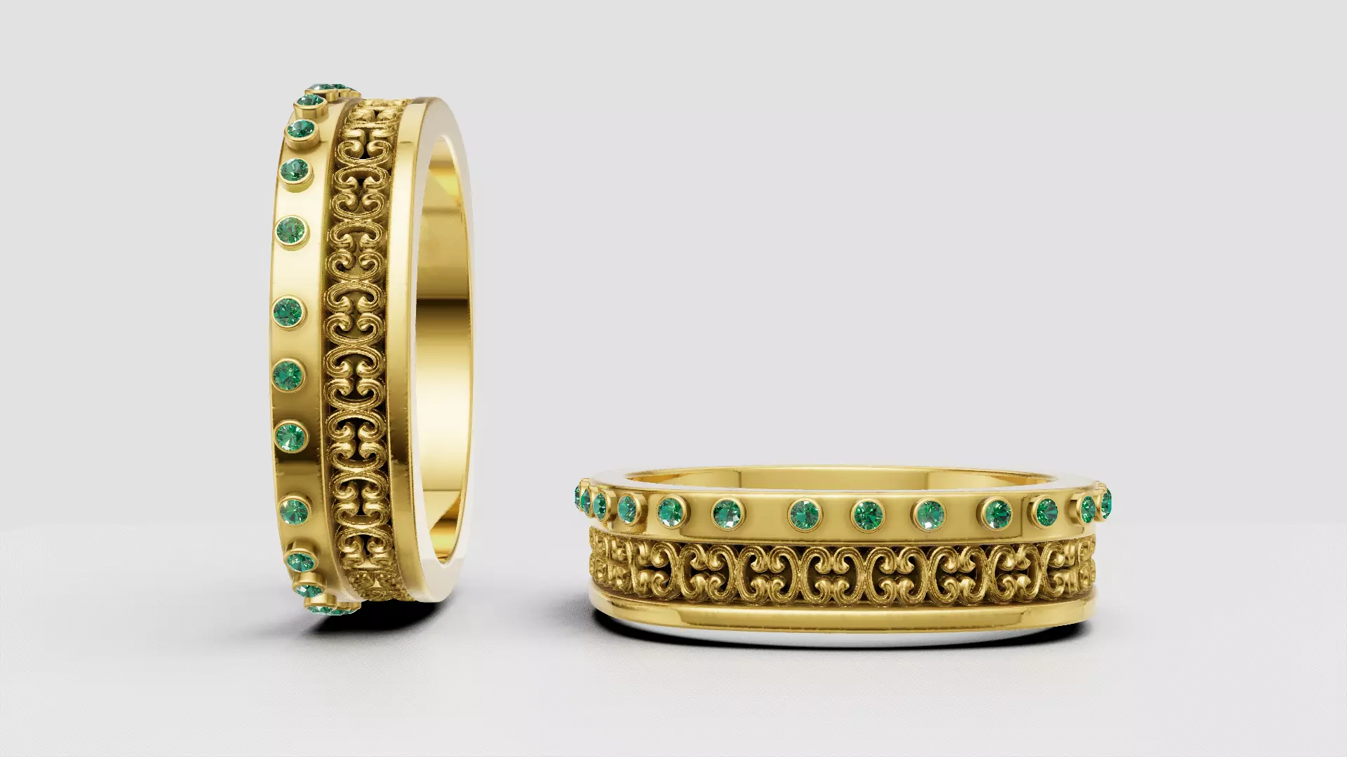 Luxury Gold Rings 3D Printable Models 3D print model