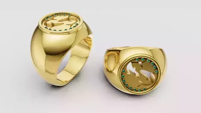  Fish Design Rings 3D Printable Model 