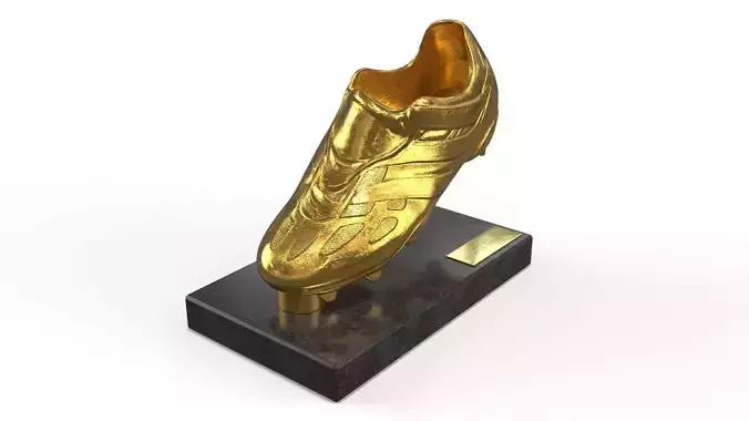 Lionel Messi Golden Boot Commemorative Trophy 3D model