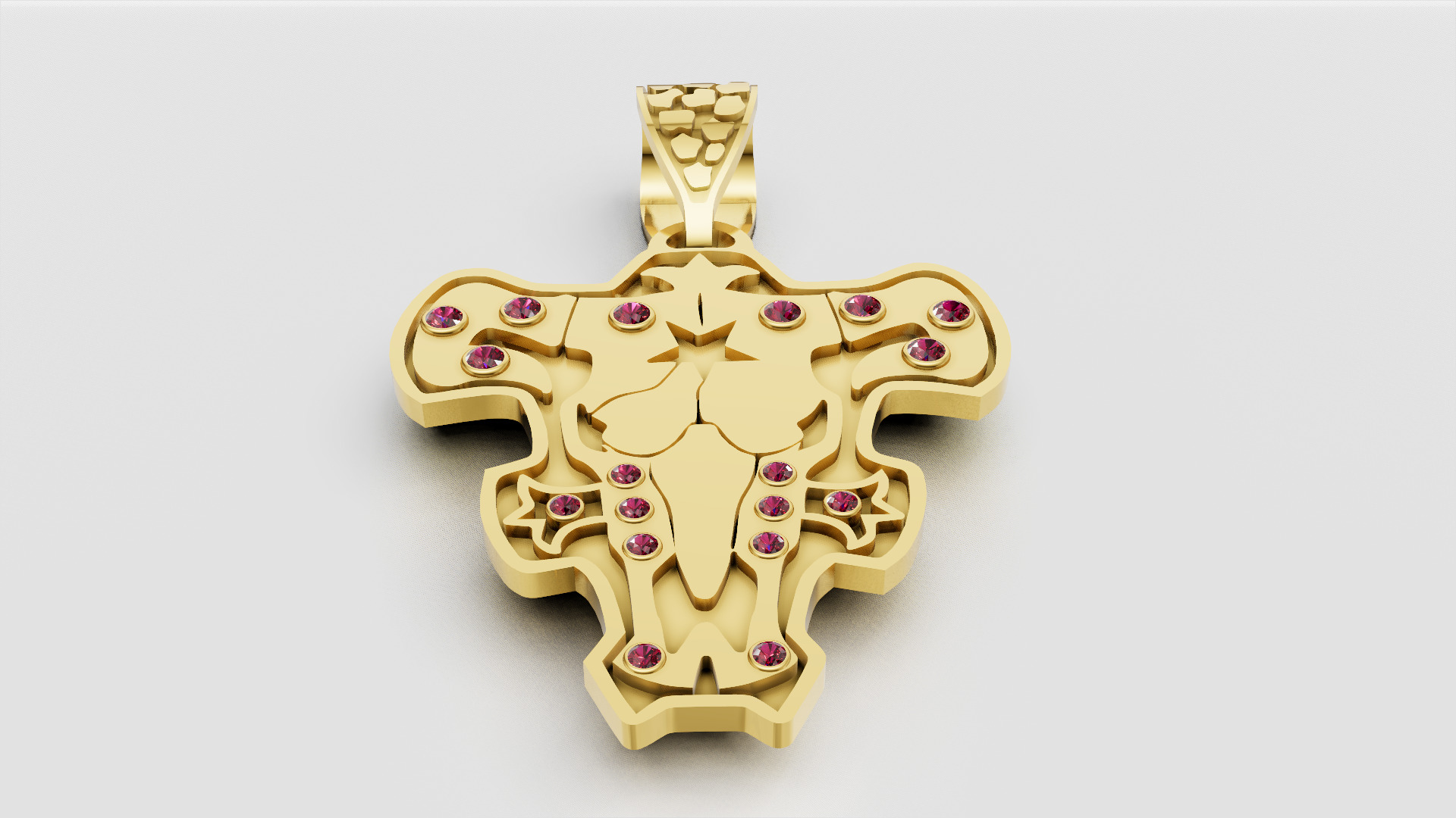 Goat Face Pendant 3D Printable Model 3D print model_2