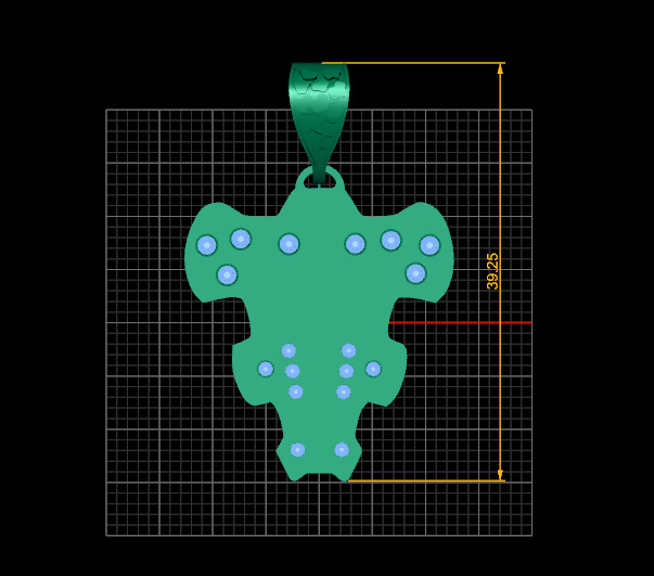 Goat Face Pendant 3D Printable Model 3D print model_5