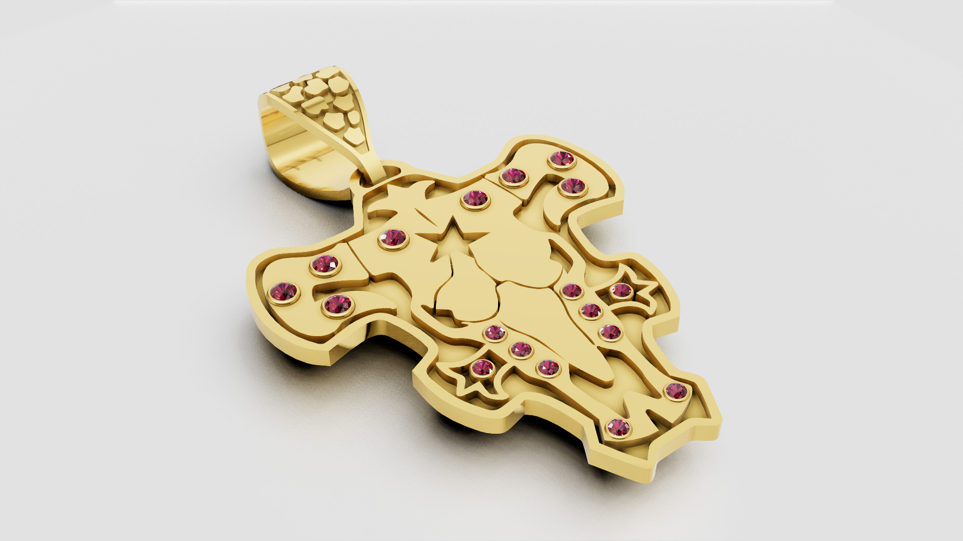 Goat Face Pendant 3D Printable Model 3D print model_1