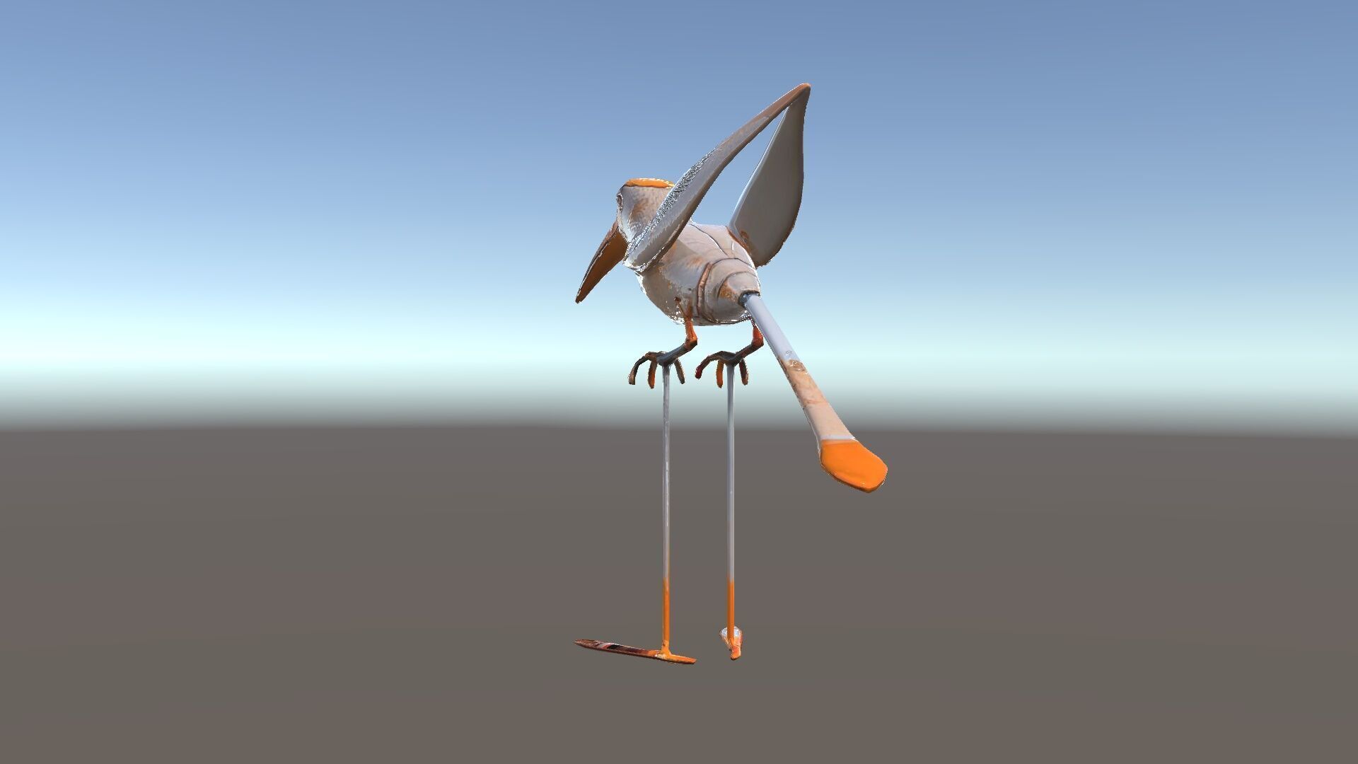 Vintage Bird Sculpture Model Pack Low-poly 3D model_34