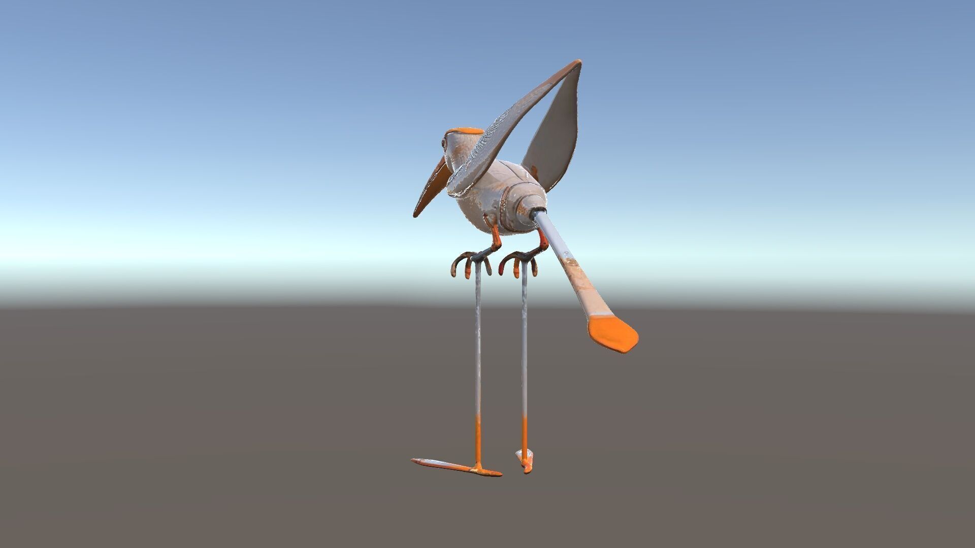 Vintage Bird Sculpture Model Pack Low-poly 3D model_5