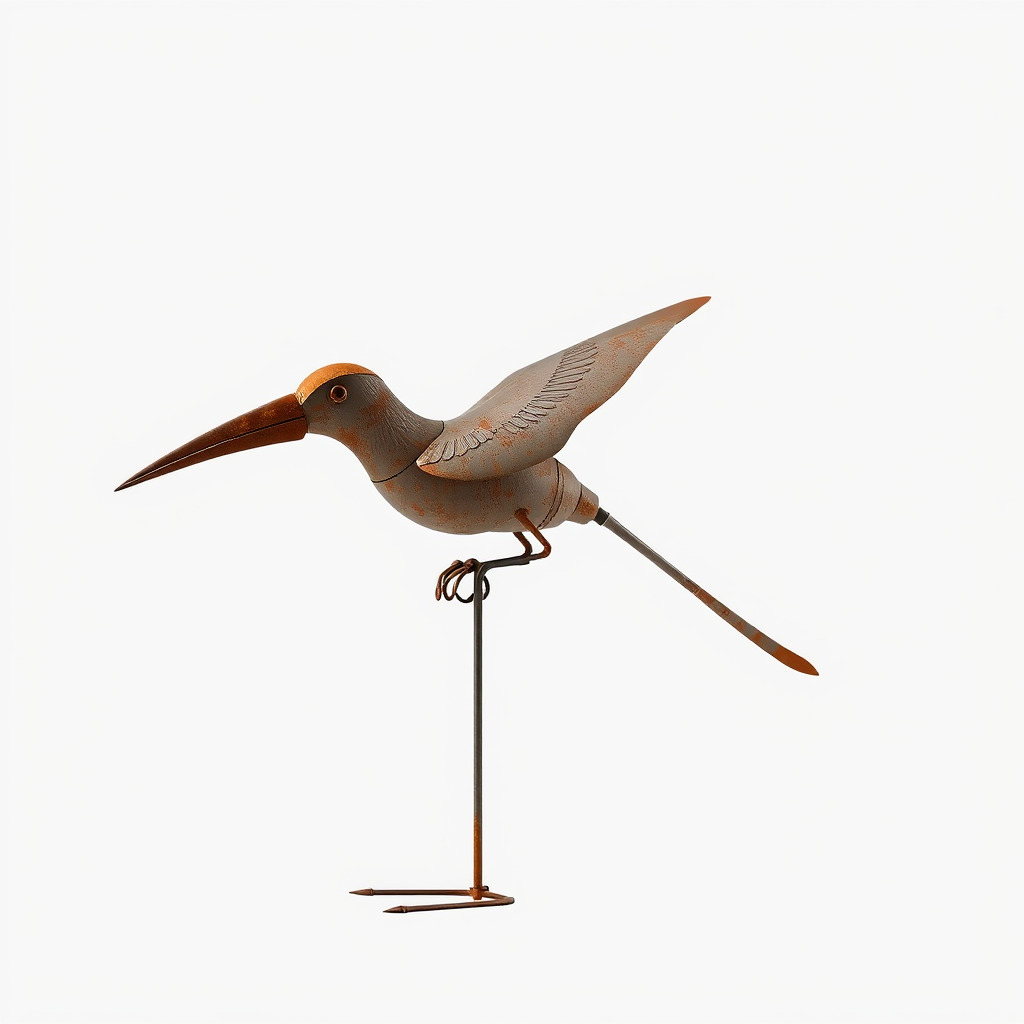 Vintage Bird Sculpture Model Pack Low-poly 3D model_2