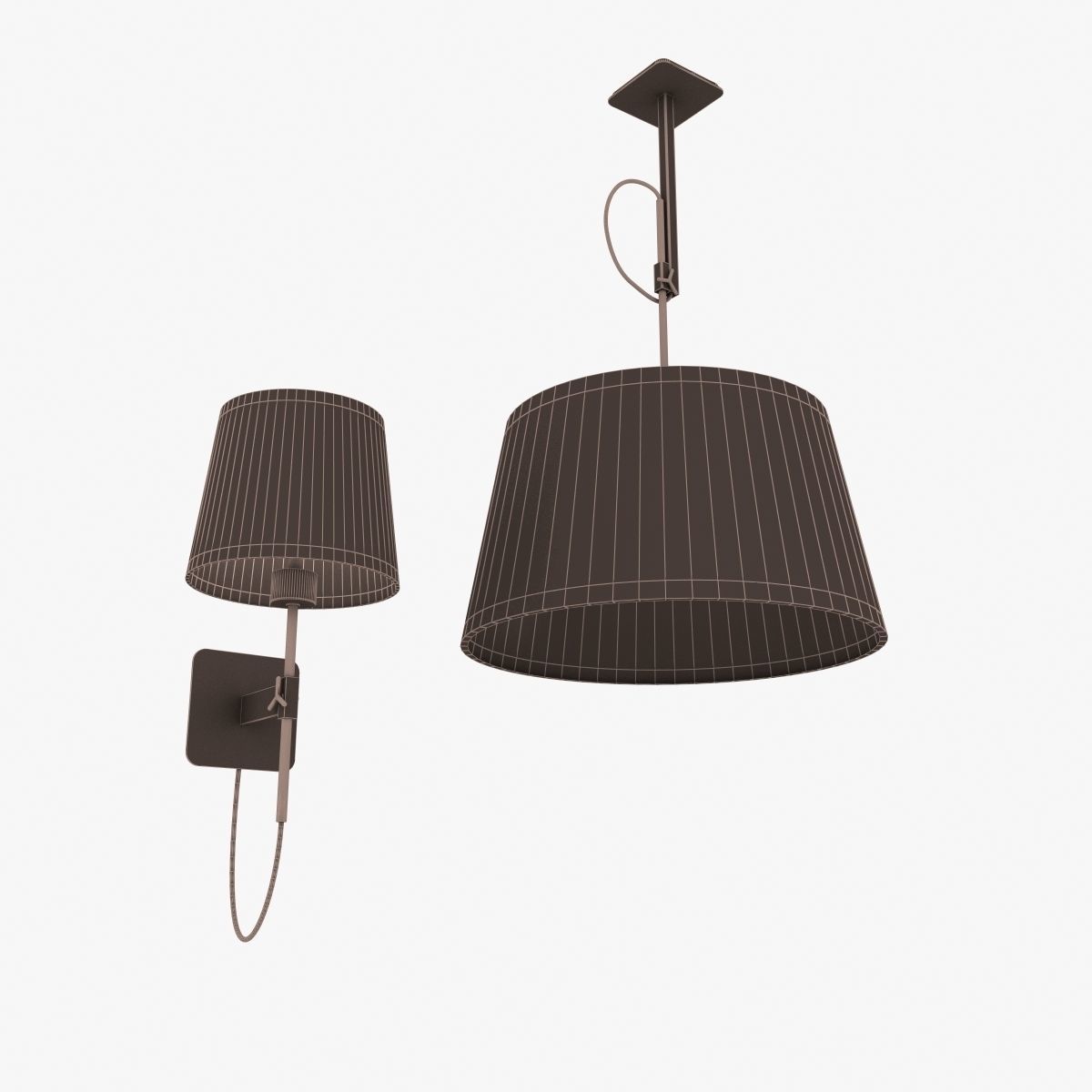Mantra lighting habana wall and ceiling light 3D model_1