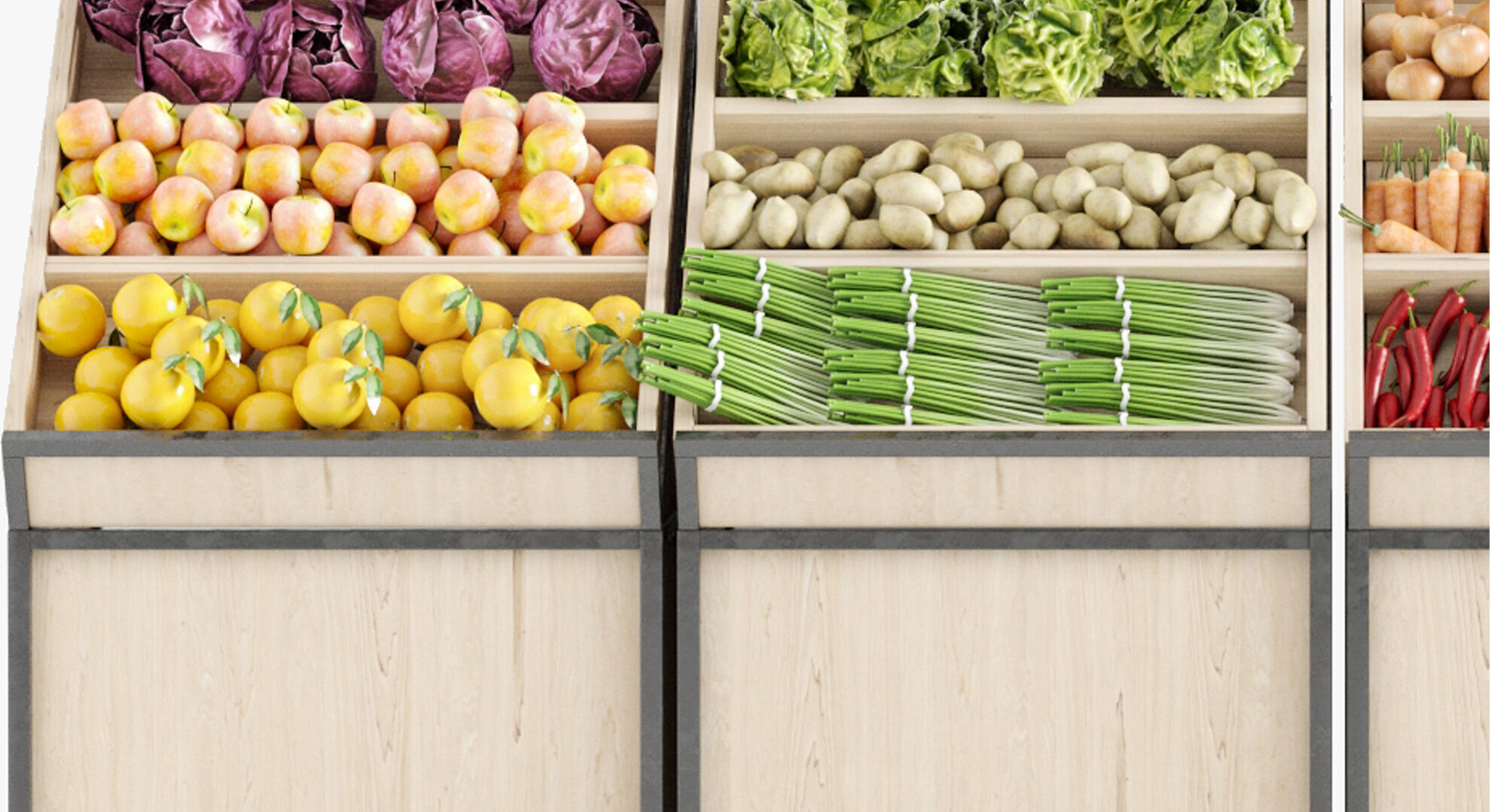 Great display of products at the market 3D model_4