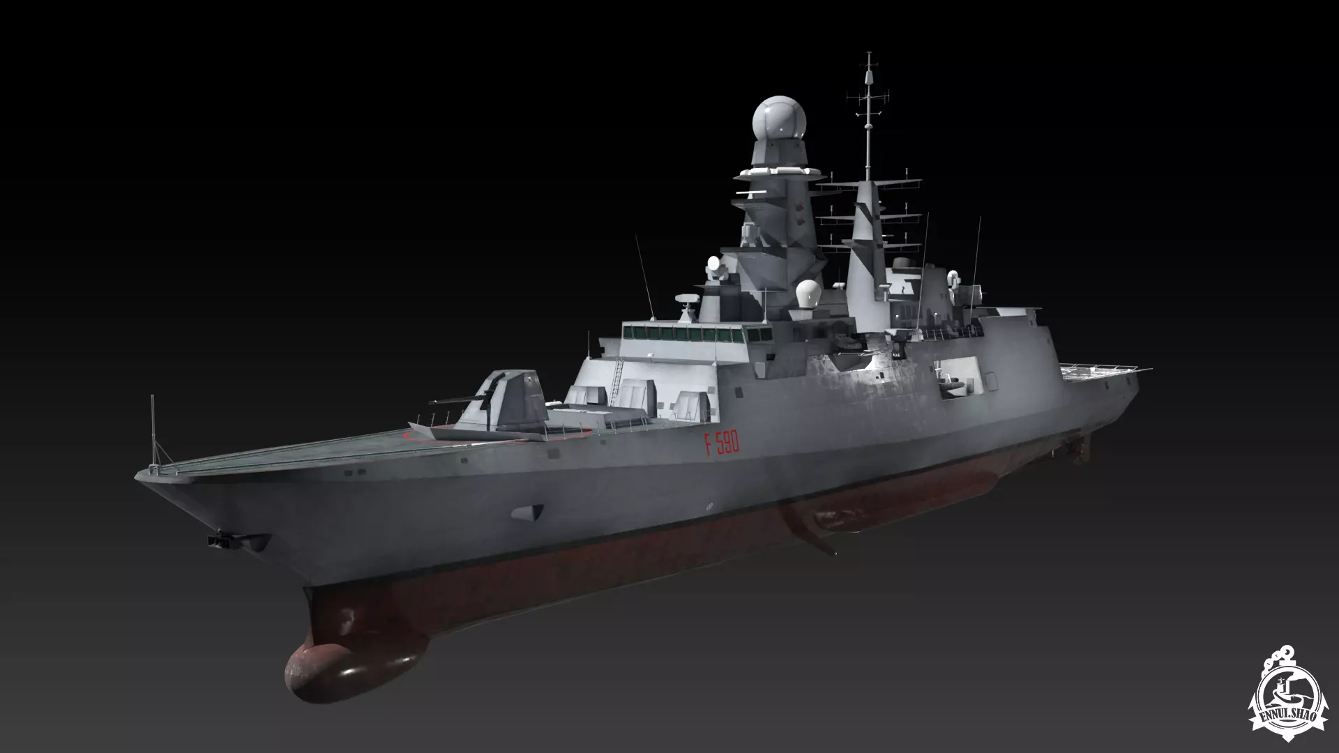 ITS Carlo Bergamini Low-poly 3D model