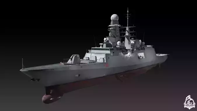 ITS Carlo Bergamini Low-poly 3D model